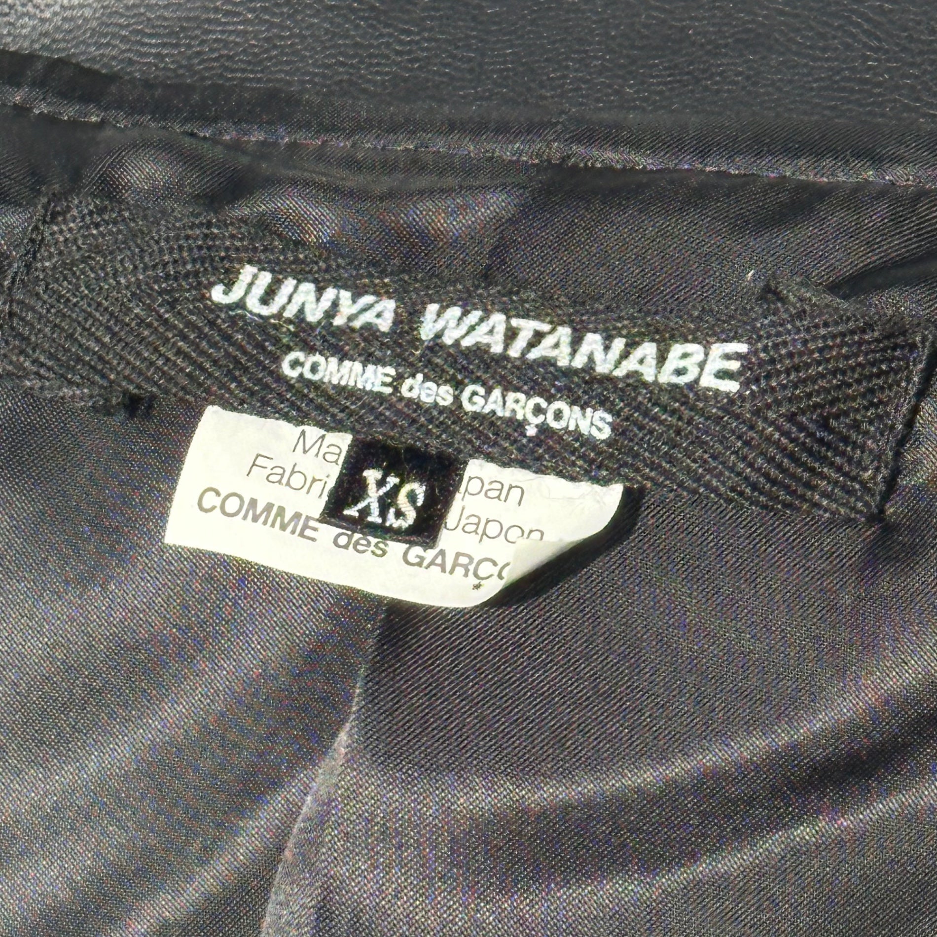 COMME des GARCONS JUNYA WATANABE(コムデギャルソンジュンヤワタナベ) 13AW Faux Leather Layered Double Rider Dress フェイクレザー レイヤード ダブル ライダース ワンピース JL-O003 XS ブラック AD2013