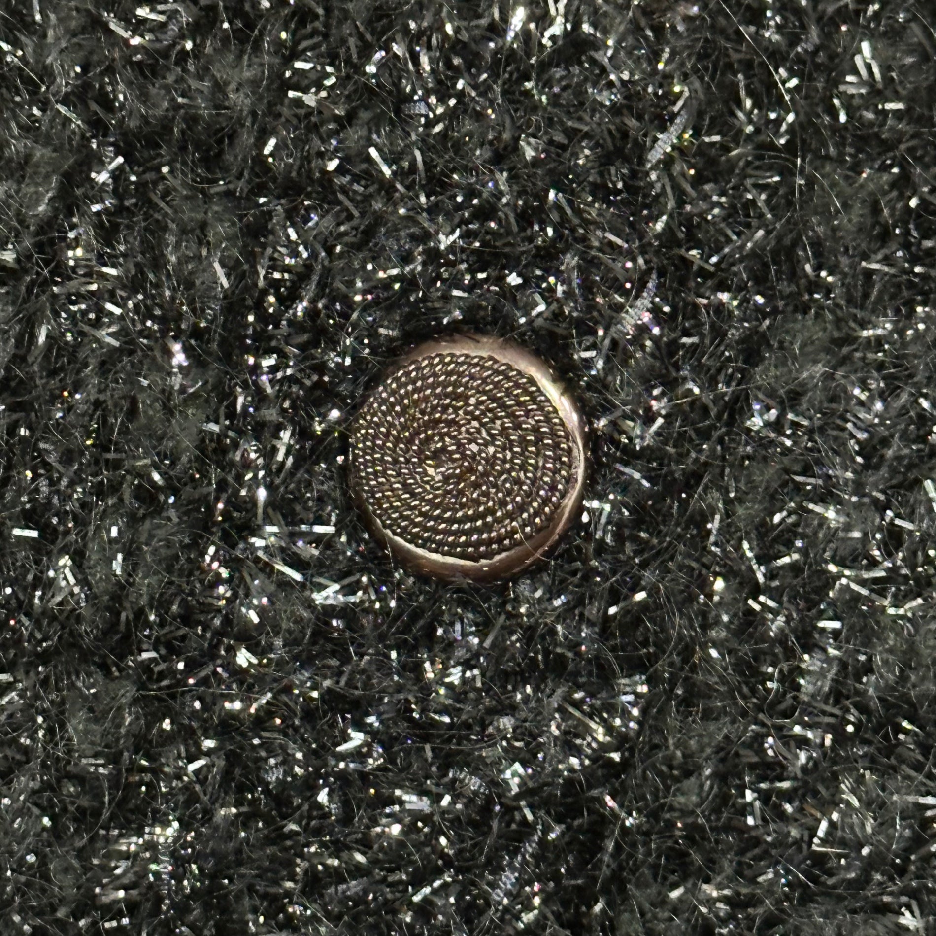 YVES SAINT LAURENT(イヴサンローラン) Vintage Lame Ribbon Crew Neck Knit Cardigan ヴィンテージ ラメ リボン クルーネック ニット カーディガン ST41-884 M ブラック