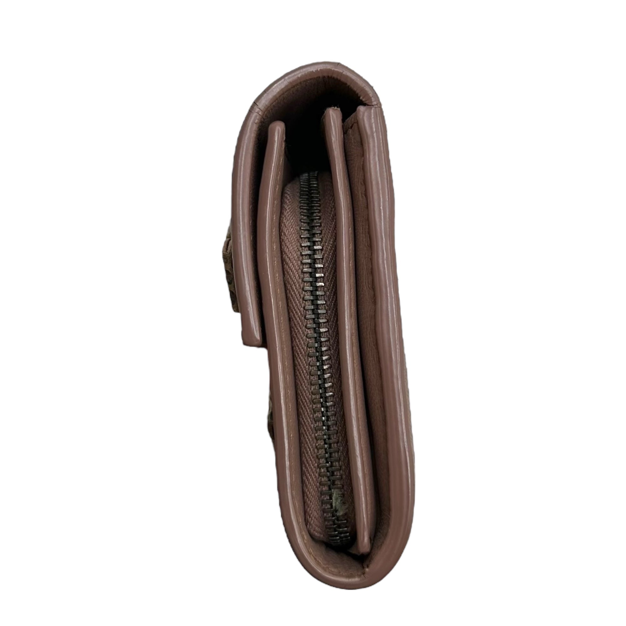 Bottega Veneta ショコラブラウン 変形おりぼんとろみカットソー BOTTEGA VENETA(ボッテガヴェネタ) Intrecciato Ribbon-Decorated Long