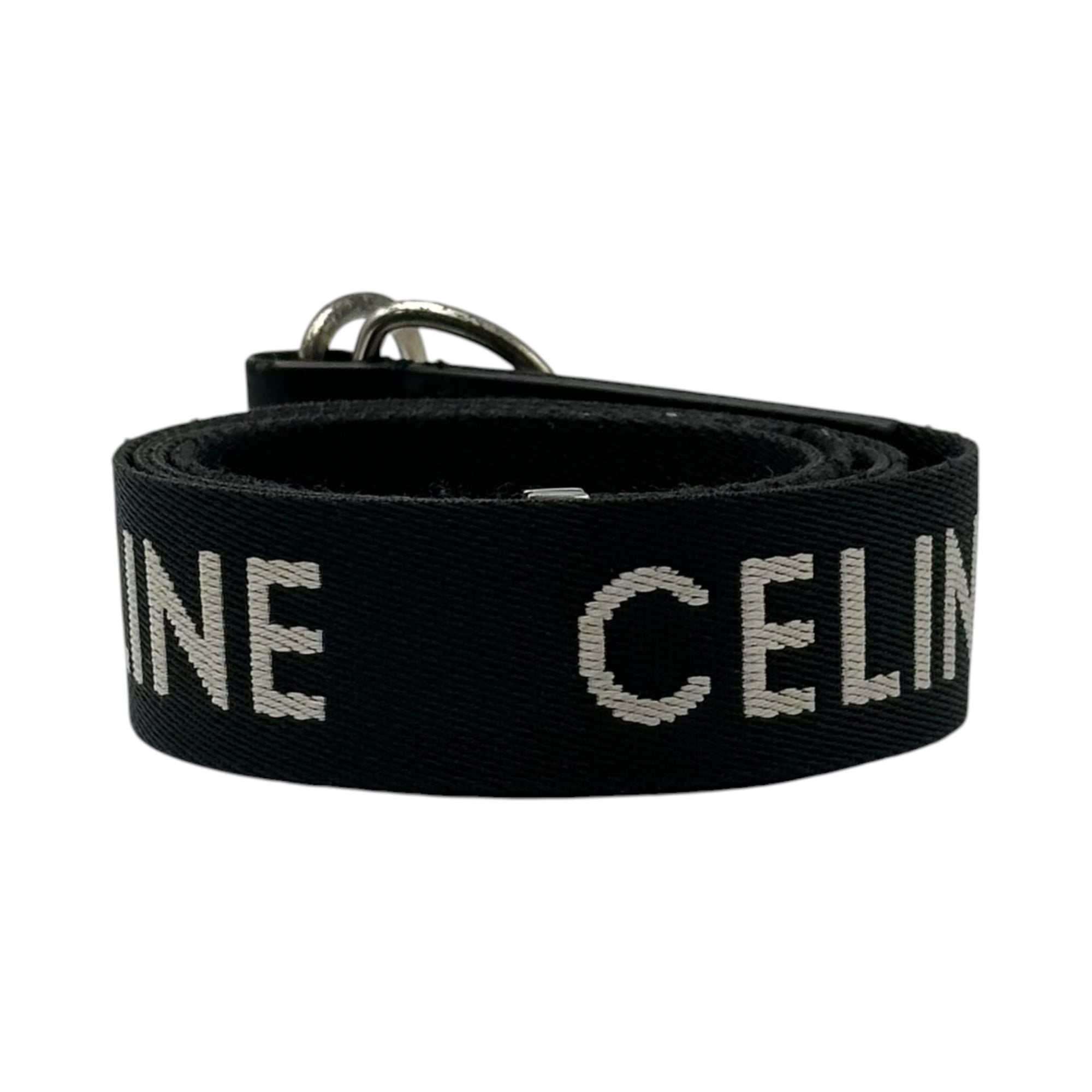CELINE(セリーヌ) By Hedi Slimane Jacquard Logo Ring Belt エディ期 ジャガード ロゴ リング ベルト 箱付 ブラック
