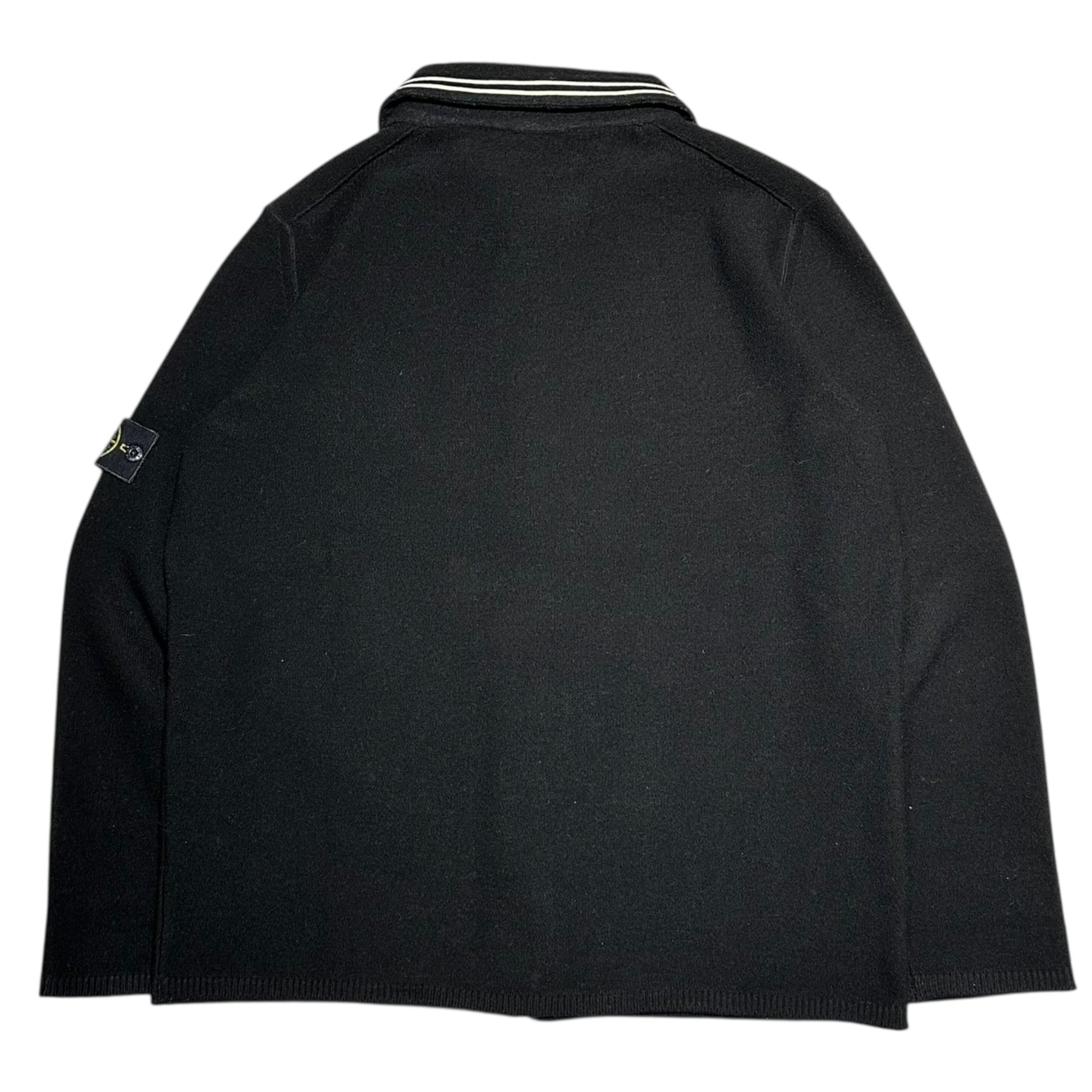 STONE ISLAND(ストーンアイランド) 06AW Archive Zip-Up Knit Jacket アーカイブ ジップアップ ニット ジャケット 451557B1 表記消(L程度) ブラック 00's