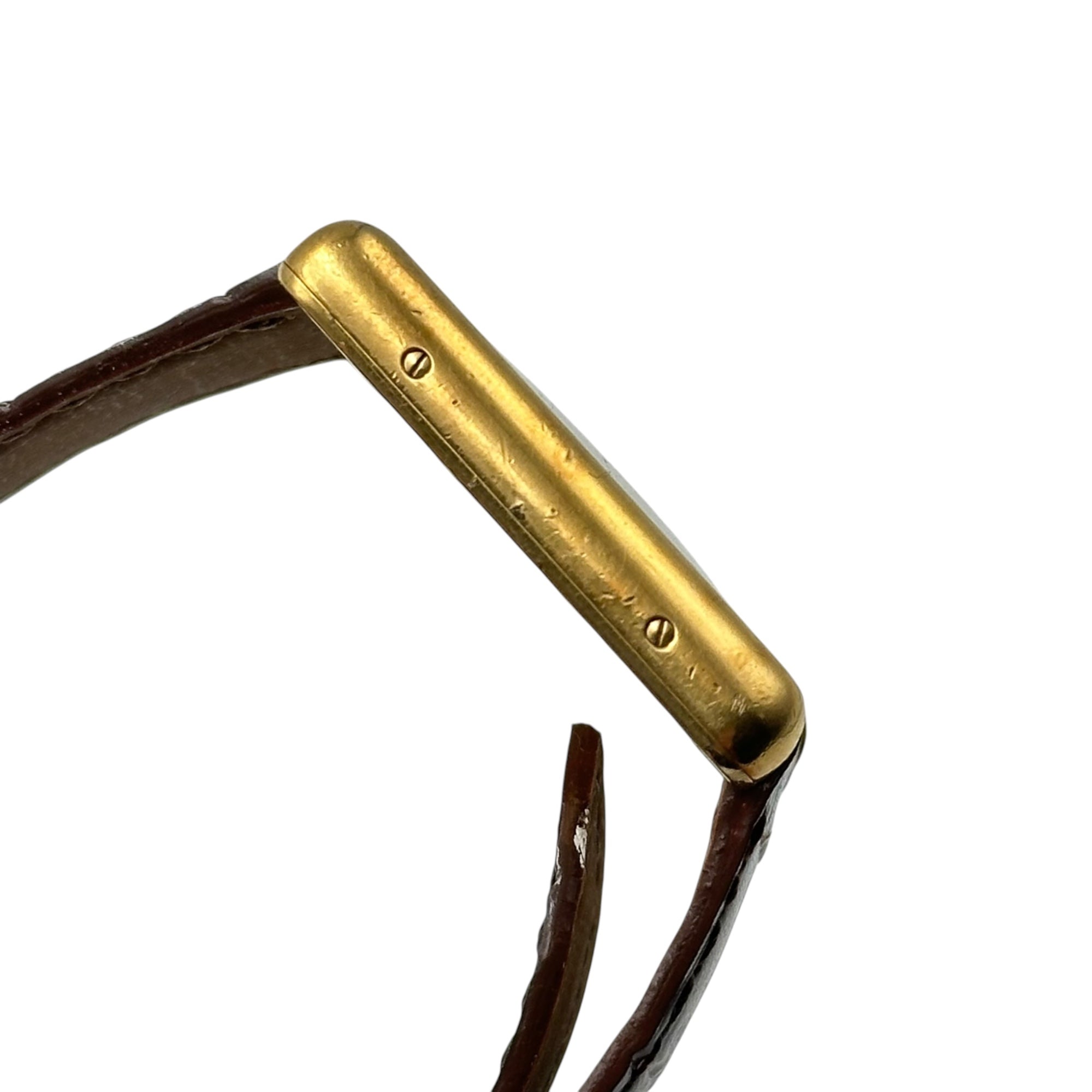 Cartier(カルティエ) 2001's~2002's Must Tank GM Ivory Roman Dial マストタンク クオーツ 腕時計 Ref. 2413 GM(XL) ゴールド 稀少サイズ メンズ着用可 クオーツ