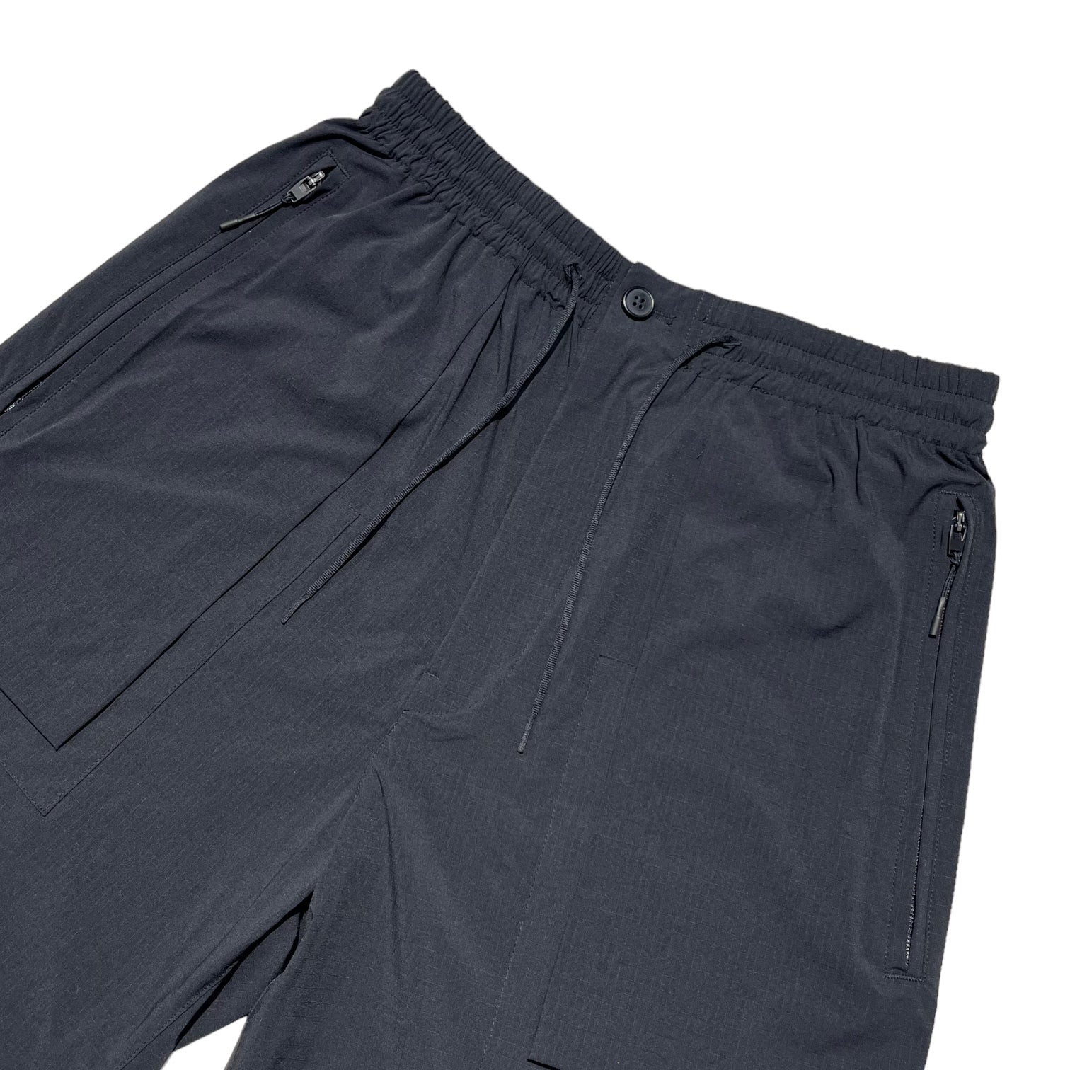 Y-3(ワイスリー) 22SS Stretch nylon ripstop wide shorts ストレッチ ナイロン リップストップ ワイド ショート パンツ HG8598 XS ブラック ハーフ ショーツ