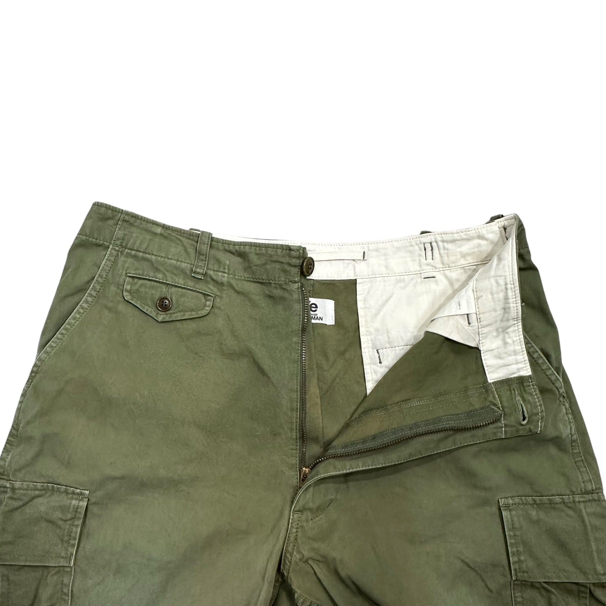eye COMME des GARCONS JUNYA WATANABE MAN(アイコムデギャルソンジュンヤワタナベマン) 2014SS Cotton Cropped Cargo Pants コットン クロップド カーゴ パンツ WM-P906 M セージグリーン AD2013