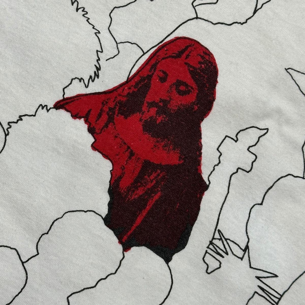 VINTAGE(ヴィンテージ) 1990's "Save Your Soul" Historical Figure Print T-Shirt "Save Your Soul" 偉人 プリント Tシャツ XL ホワイト×ブラック 90s フルーツボディ