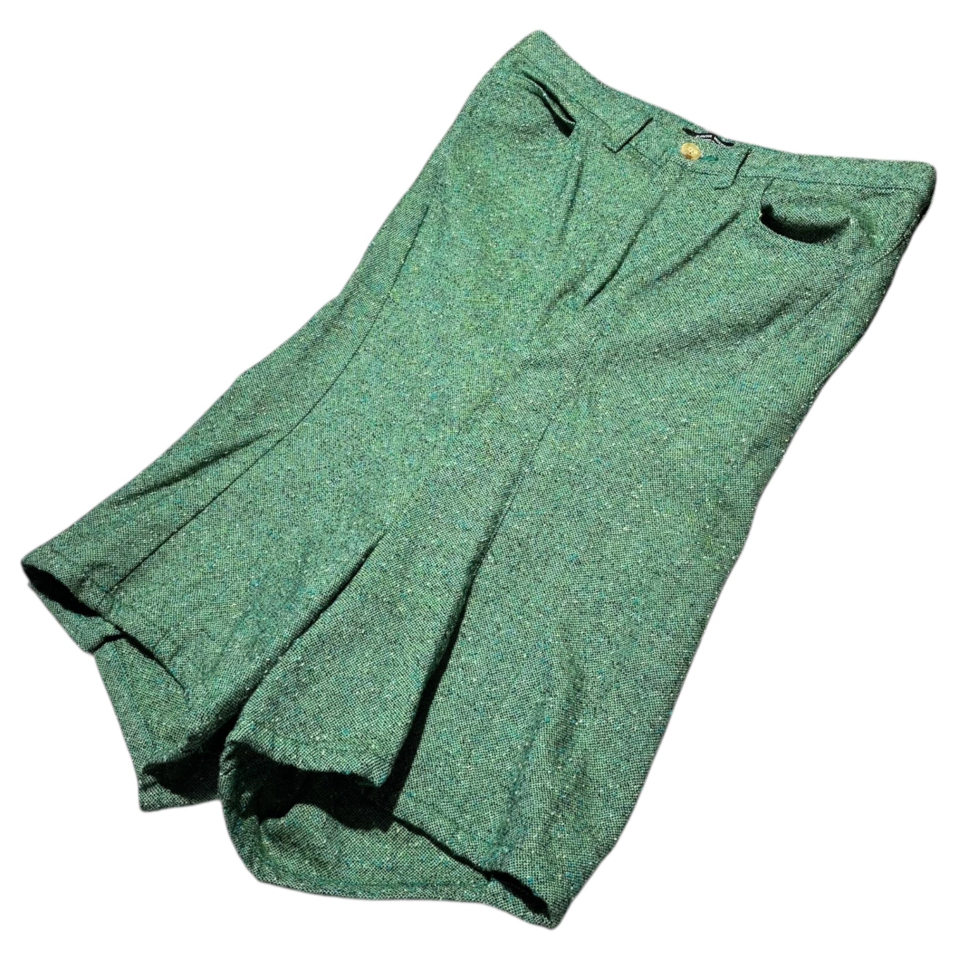 COMME des GARCONS JUNYA WATANABE(コムデギャルソンジュンヤワタナベ) 04AW Tweed Mermaid Pants ツイード マーメード パンツ JN-S028 S グリーン AD2004