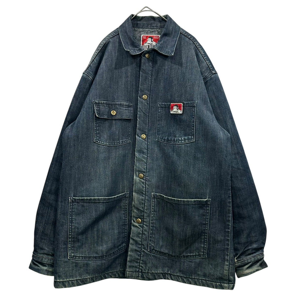 BEN DAVIS(ベンデイビス) 1990's USA made Blanket-Lined Denim Coverall ブランケット デニム カバーオール L インディゴ 90年代