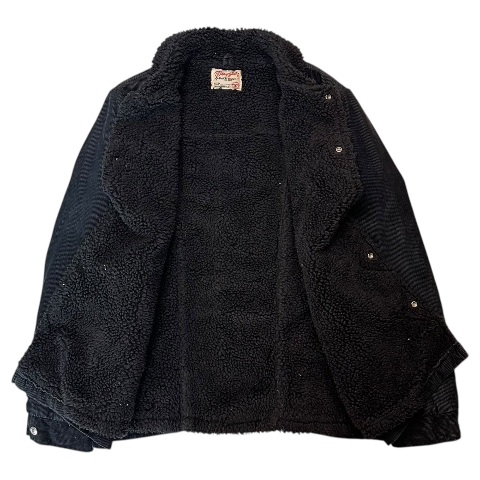WRANGLER × BACKBONE(ラングラー × バックボーン) BOA WRANGE COAT ボア ランチ コート W9581 S ブラック ジャケット