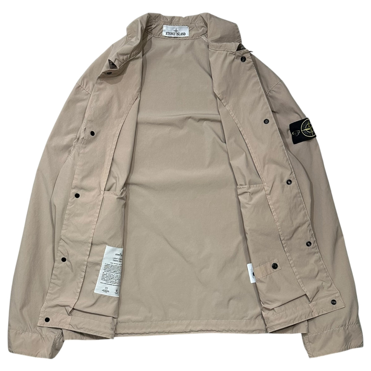 STONE ISLAND(ストーンアイランド) 2025SS LIGHT COMPACT TOUCH POLY-TC Coach Jacket コーチ ジャケット L1S154100041 M ベージュ