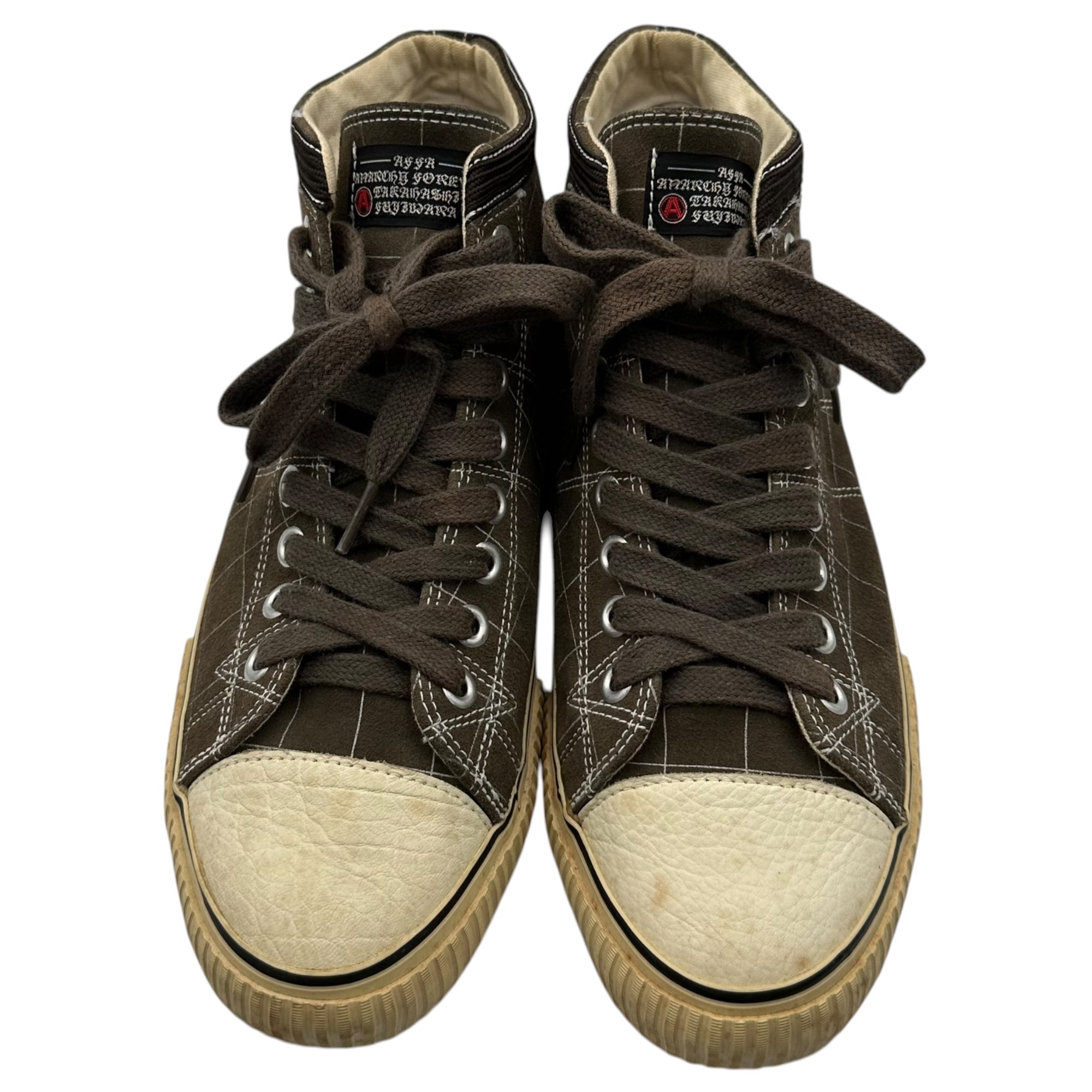 VISVIM×AFFA(ビズビム/ヴィズヴィム×エーエフエフエー) TYPE KIEFER-MID / AFFA スパイダー チェック ミッド スニーカー WAF002-02 29cm ブラウン