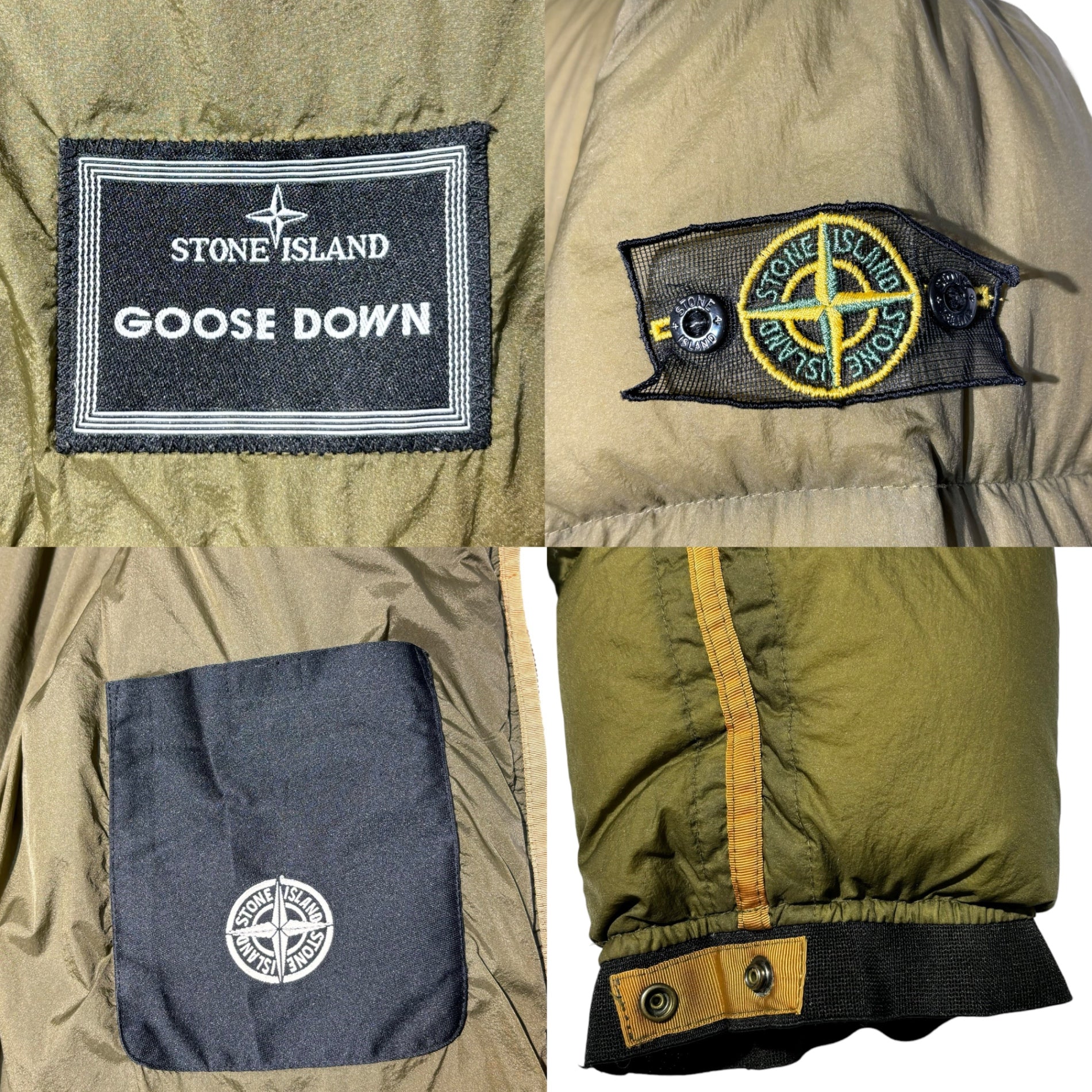 STONE ISLAND(ストーンアイランド) 07AW Micro Reps GOOSE DOWN JACKET マイクロ レップ グース ダウン ジャケット 47154V24 M カーキ 07年製 アーカイヴ 稀少品