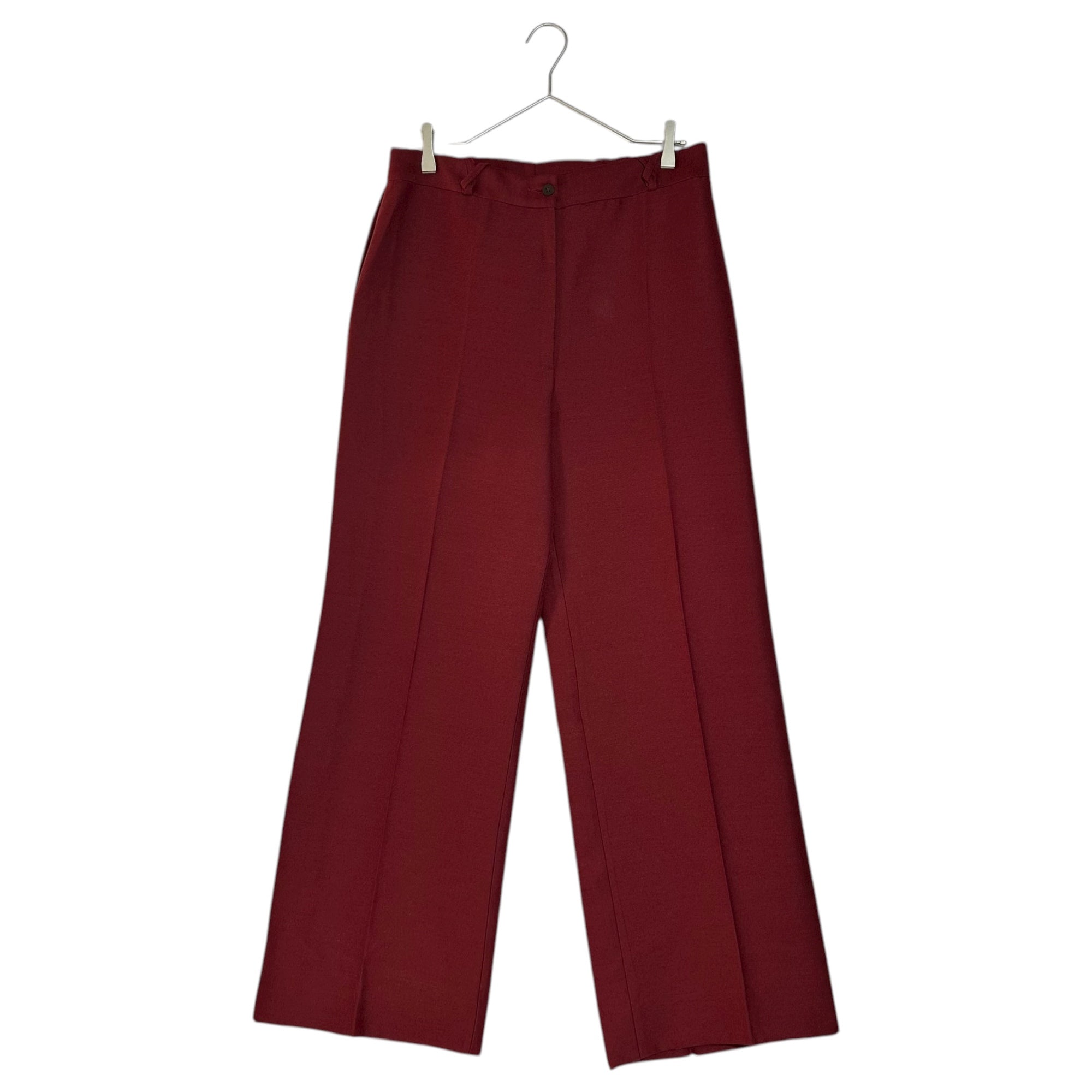 Euro vintage(ヨーロッパヴィンテージ) 70's~ straight tack long pants センタープレスロングストレートパンツ L~ レッド