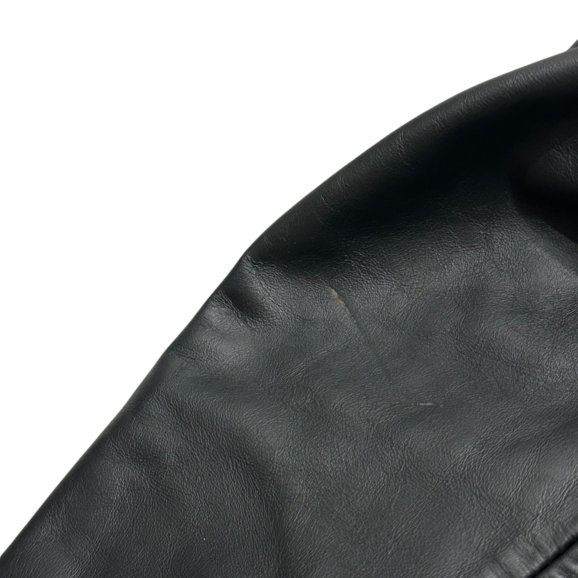 COMME des GARCONS×LEWIS Leathers(コムデギャルソン×ルイスレザー) 2024AW 青山店限定 ”MY ENERGY FROM FREEDOM” LIGHTNING ライトニング ダブル ライダース ジャケット KZ-J017 44 ブラック AD2024 カウハイド レザー ペイント スレ加工