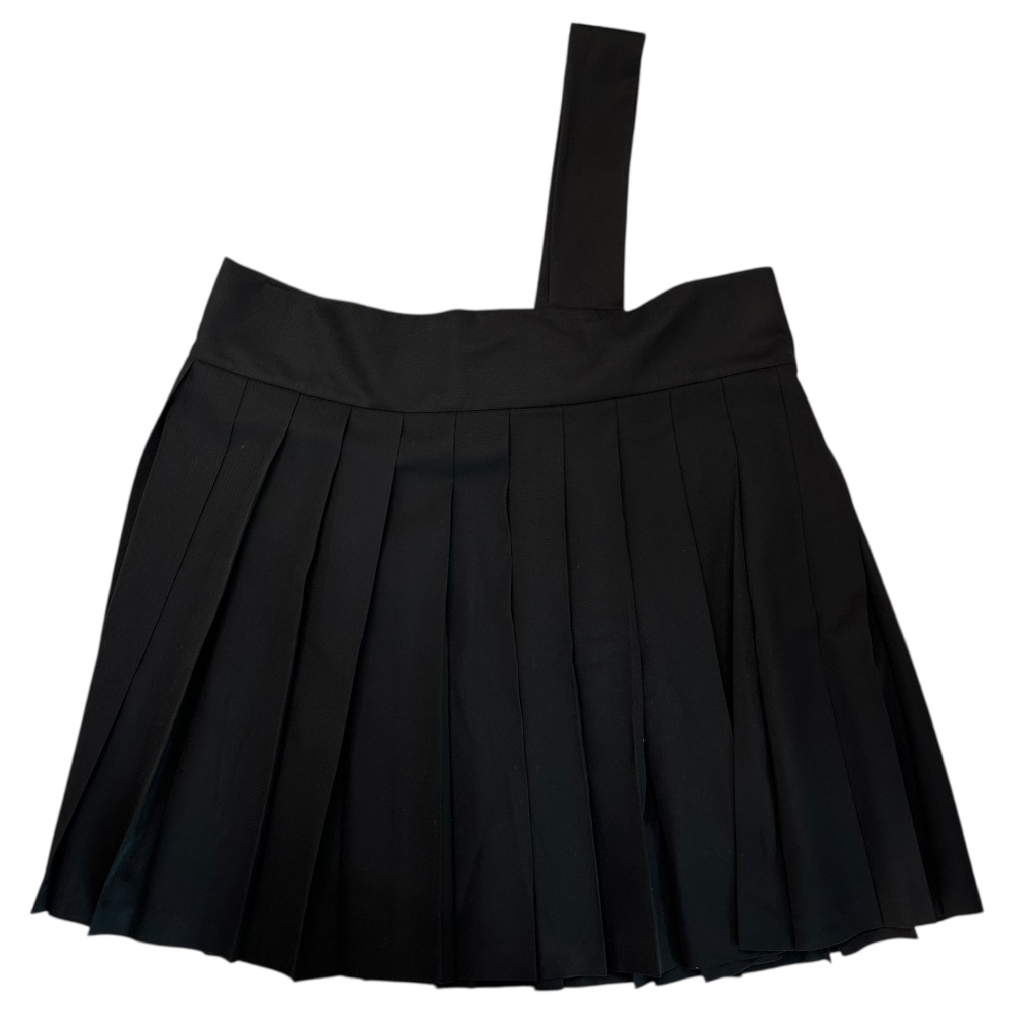 tricot COMME des GARCONS(トリココムデギャルソン) 09AW One-Shoulder Pleated Suspender Skirt ワンショルダー プリーツ 吊り スカート TD-A008 M ブラック AD2009 ジャンパースカート
