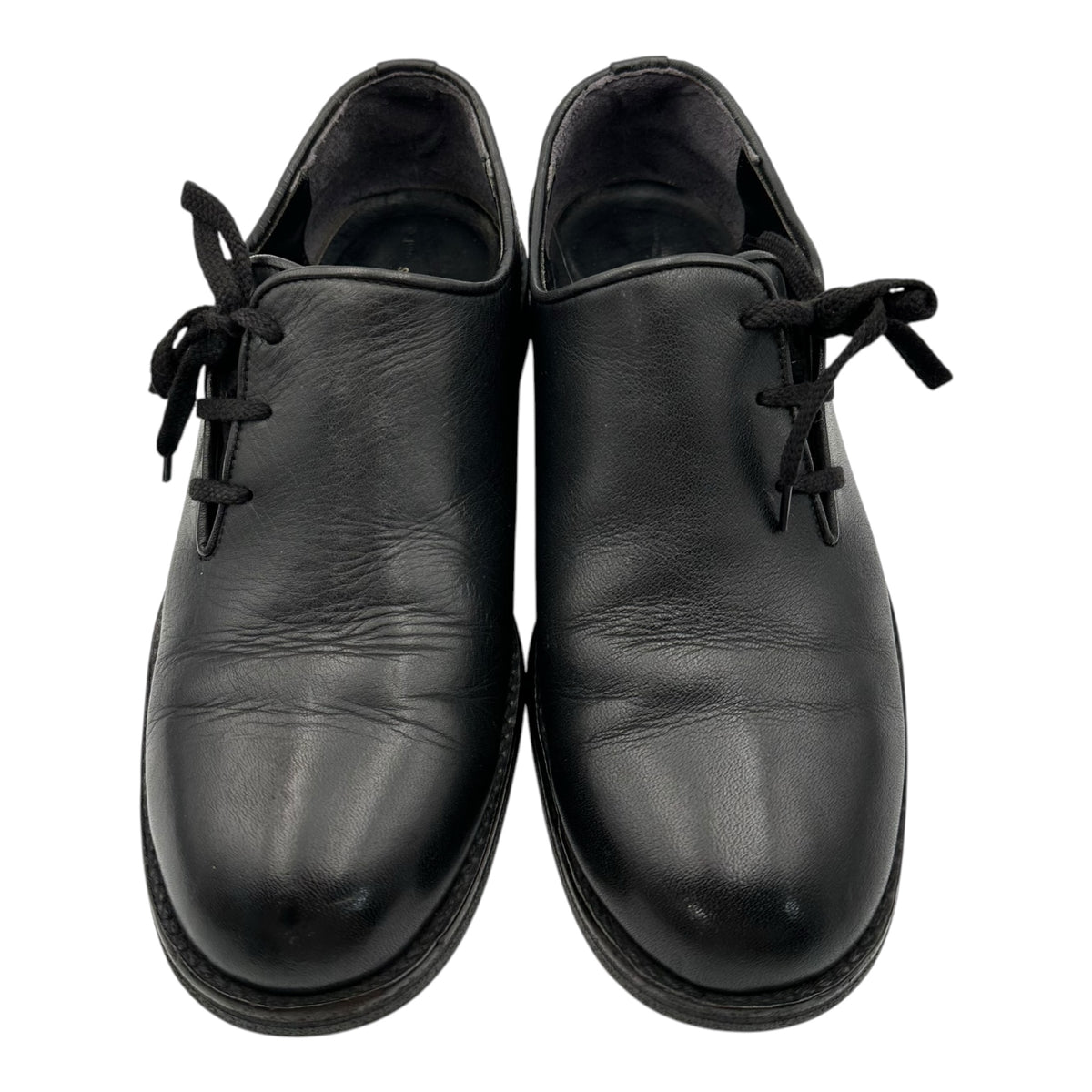 COMME des GARCONS HOMME PLUS(コムデギャルソンオムプリュス) 1980's Side-laced leather shoes サイド レースアップ レザー シューズ PK-05101 24.5cm ブラック 80年代 80's 最初期