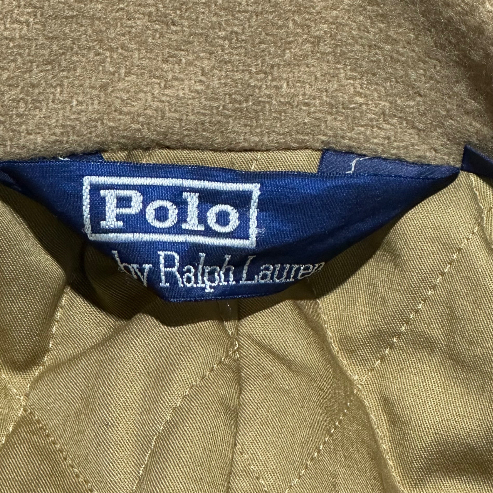 POLO RALPH LAUREN(ポロラルフローレン) 90's Wool Melton P Coat ウール メルトン Pコート CC-RL-KA-0006 L ベージュ 90年代 ヴィンテージ