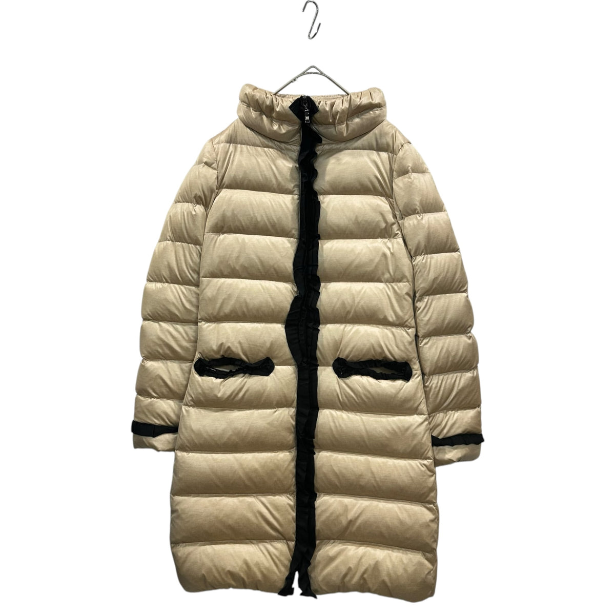 LANVIN en Bleu(ランバンオンブルー) Raccoon Fur-Trimmed Hooded Down Coat ラグーンファー フーデッド ダウン コート 3406108 36(S程度) ベージュ ジャケット