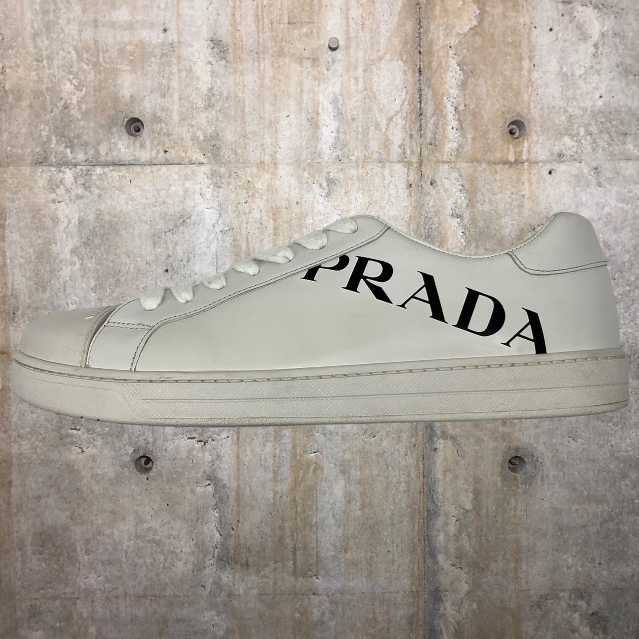 PRADA(プラダ) LOW TOP LOGO SNEAKER/ロゴラバースニーカー 3543 9 1/2 4E(28cm程度) ホワイト