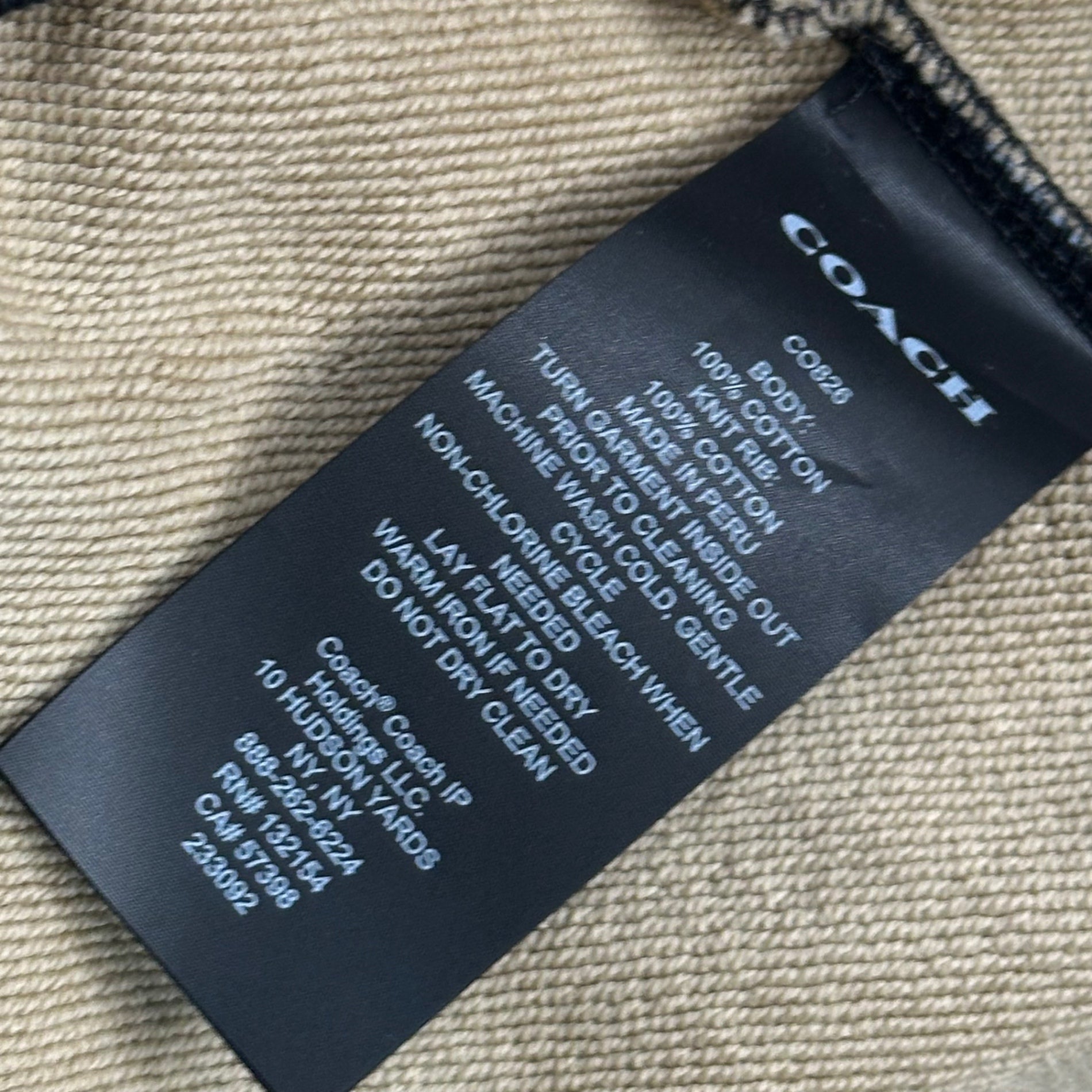 COACH(コーチ) Signature Hoodie シグネチャー フーディー CO826 S ブラック×ベージュ