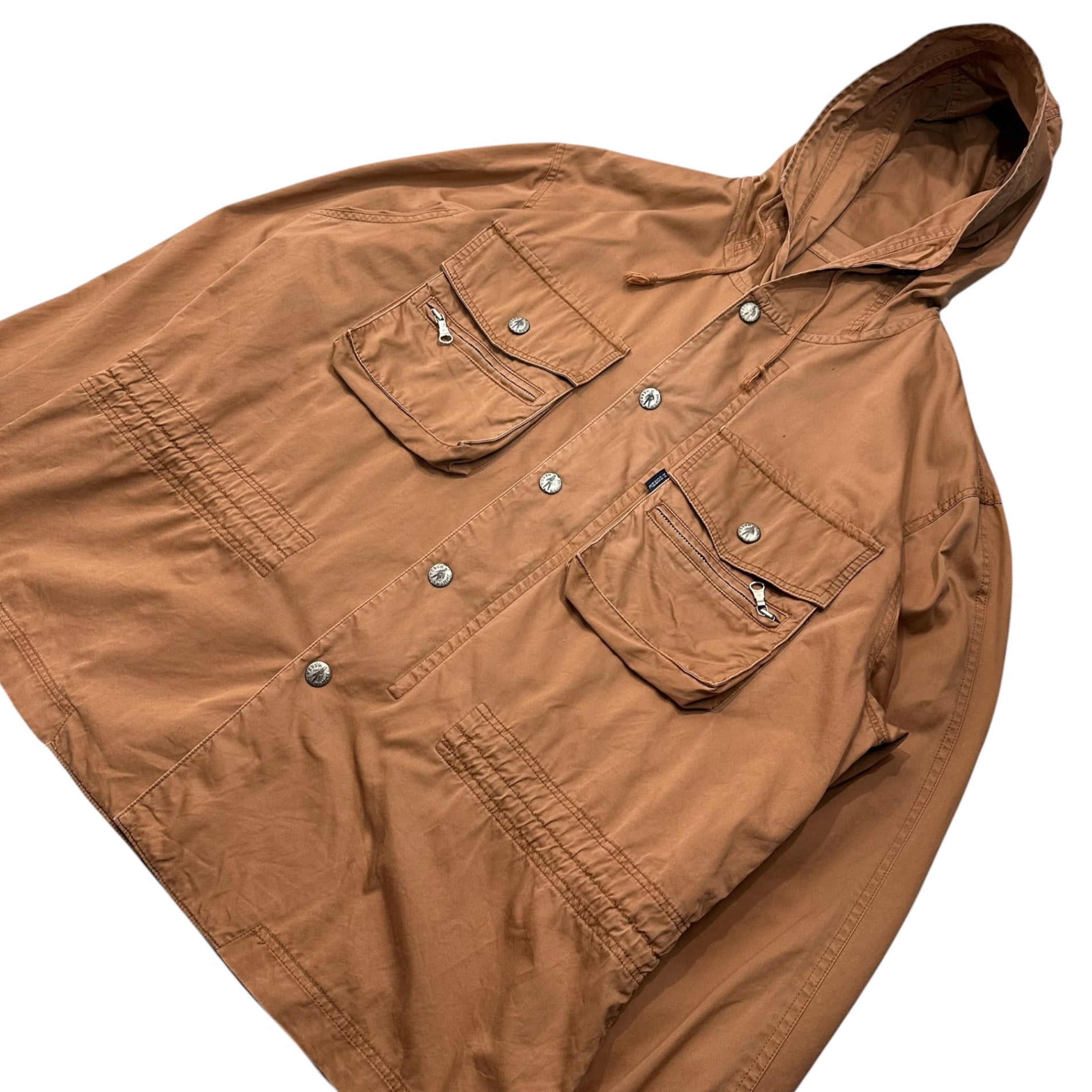HAKKA HOMME(ハッカオム) 90's Multi-Pocket Hooded Jacket 90年代 マルチポケット フーデッド ジャケット XL程度 オレンジ