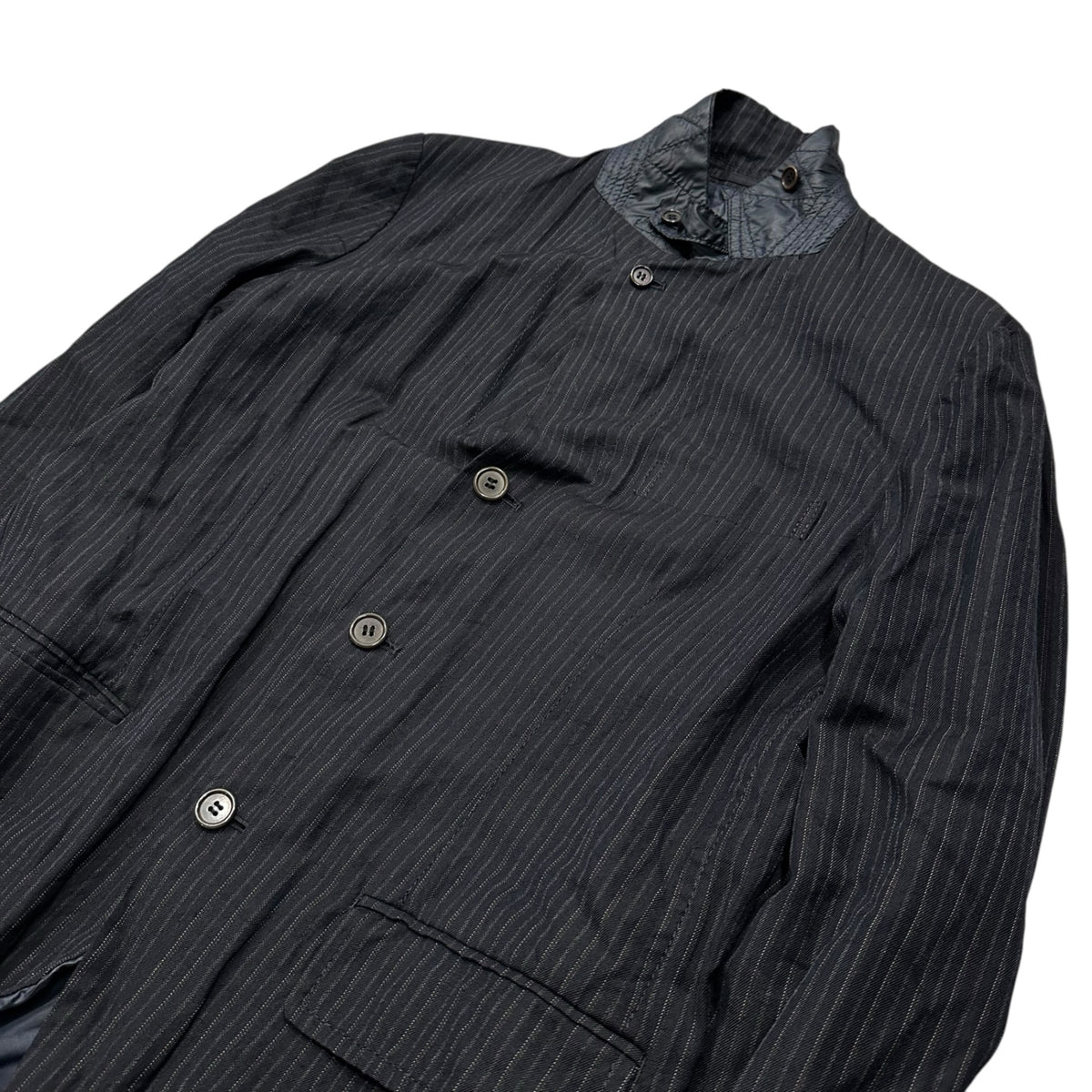 COMME des GARCONS HOMME(コムデギャルソンオム) 2009AW Reversible Wool Nylon Jacket ナイロン ウール リバーシブル ジャケット HD-J011 M ダークネイビー×ネイビー AD2009 テーラード