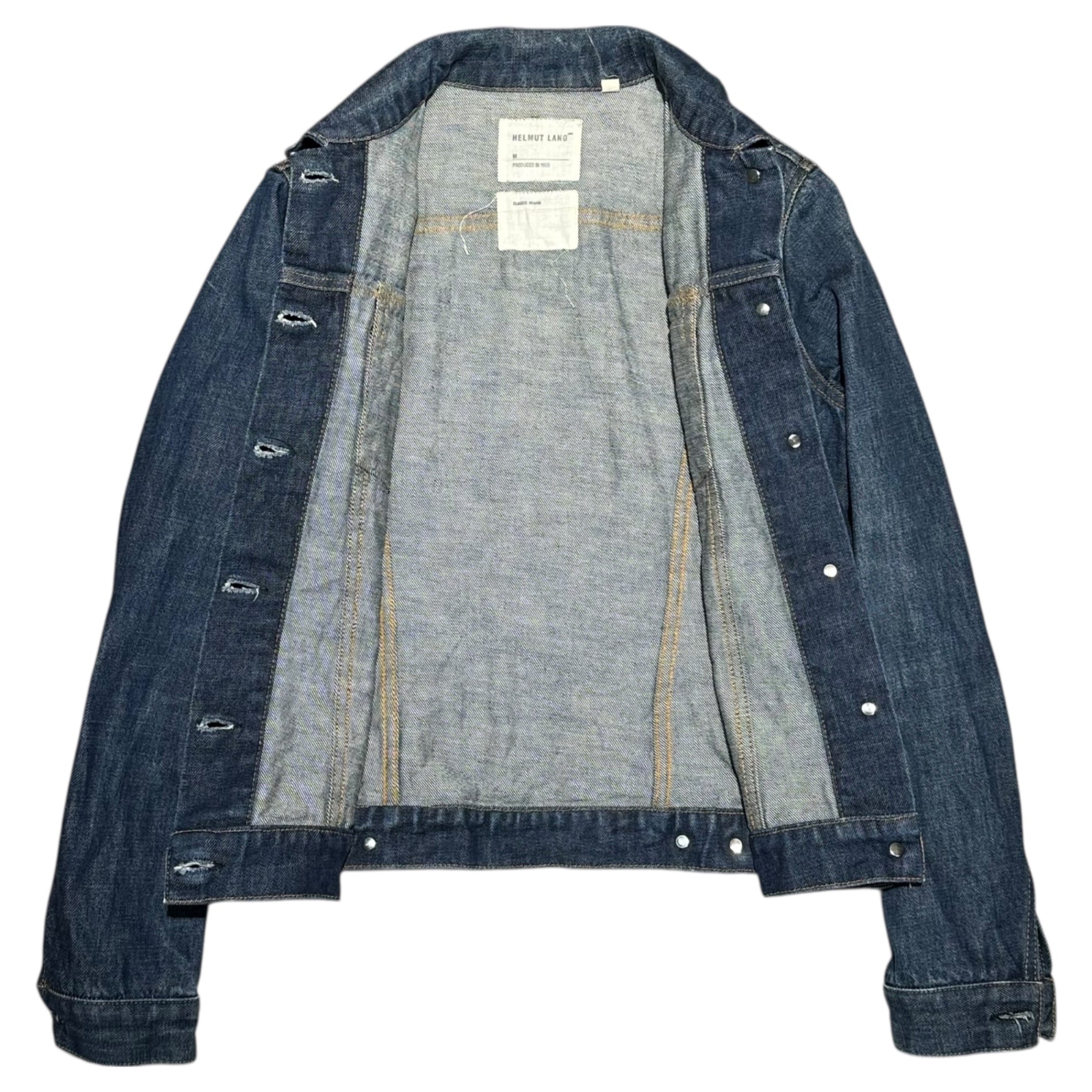 HELMUT LANG(ヘルムートラング) 1999 TYPE 3 DENIM TRACKER JACKET 本人期 デニム トラッカー ジャケット 38 インディゴ 90's 90年代 アーカイブ