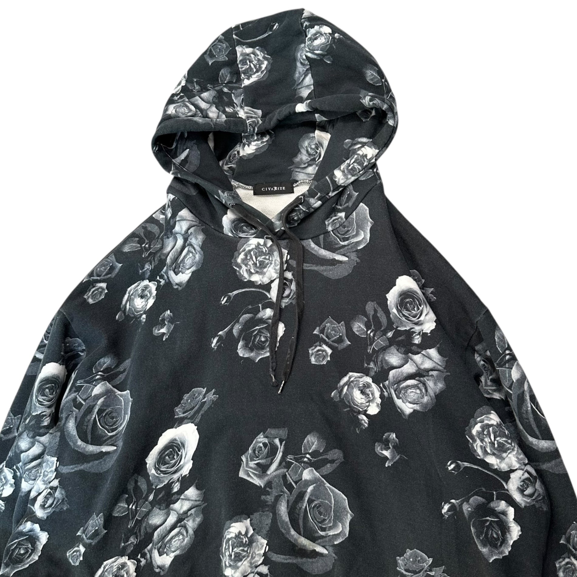 CIVARIZE(シヴァーライズ) 20SS Rose Print Pullover Hoodie 薔薇プリント プルオーバー パーカー CV20-E02 FREE ブラック