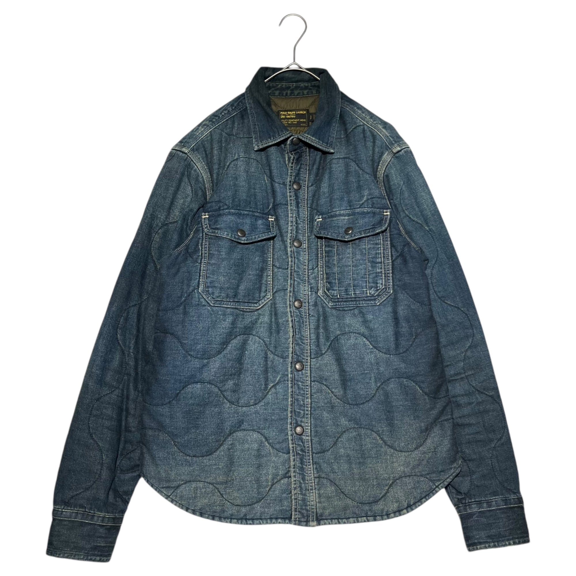 POLO RALPH LAUREN(ポロラルフローレン) denim quilted padded shirt デニム キルティング 中綿 シャツ SPEC-4BE781J S インディゴ