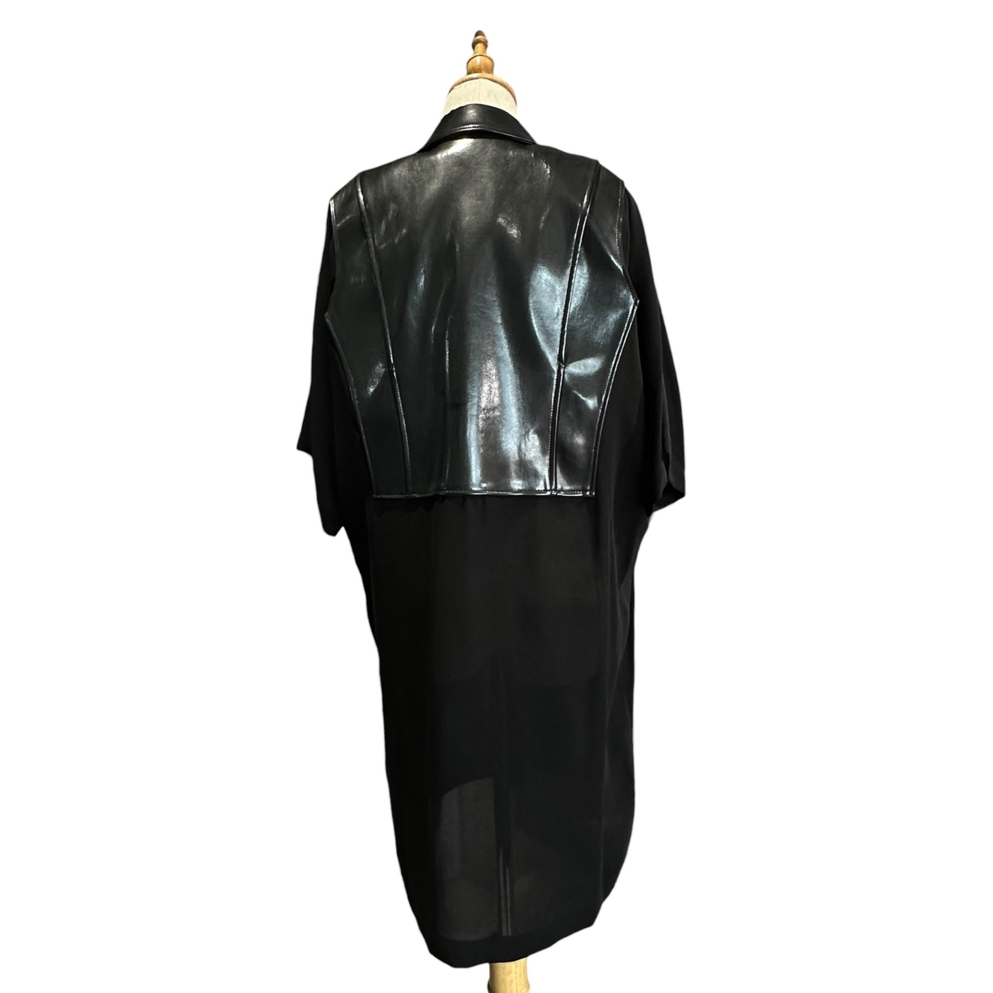 COMME des GARCONS JUNYA WATANABE(コムデギャルソンジュンヤワタナベ) 15SS Eco-Leather Rider's Dress エコレザー ライダース ワンピース JO-O061 S ブラック AD2014