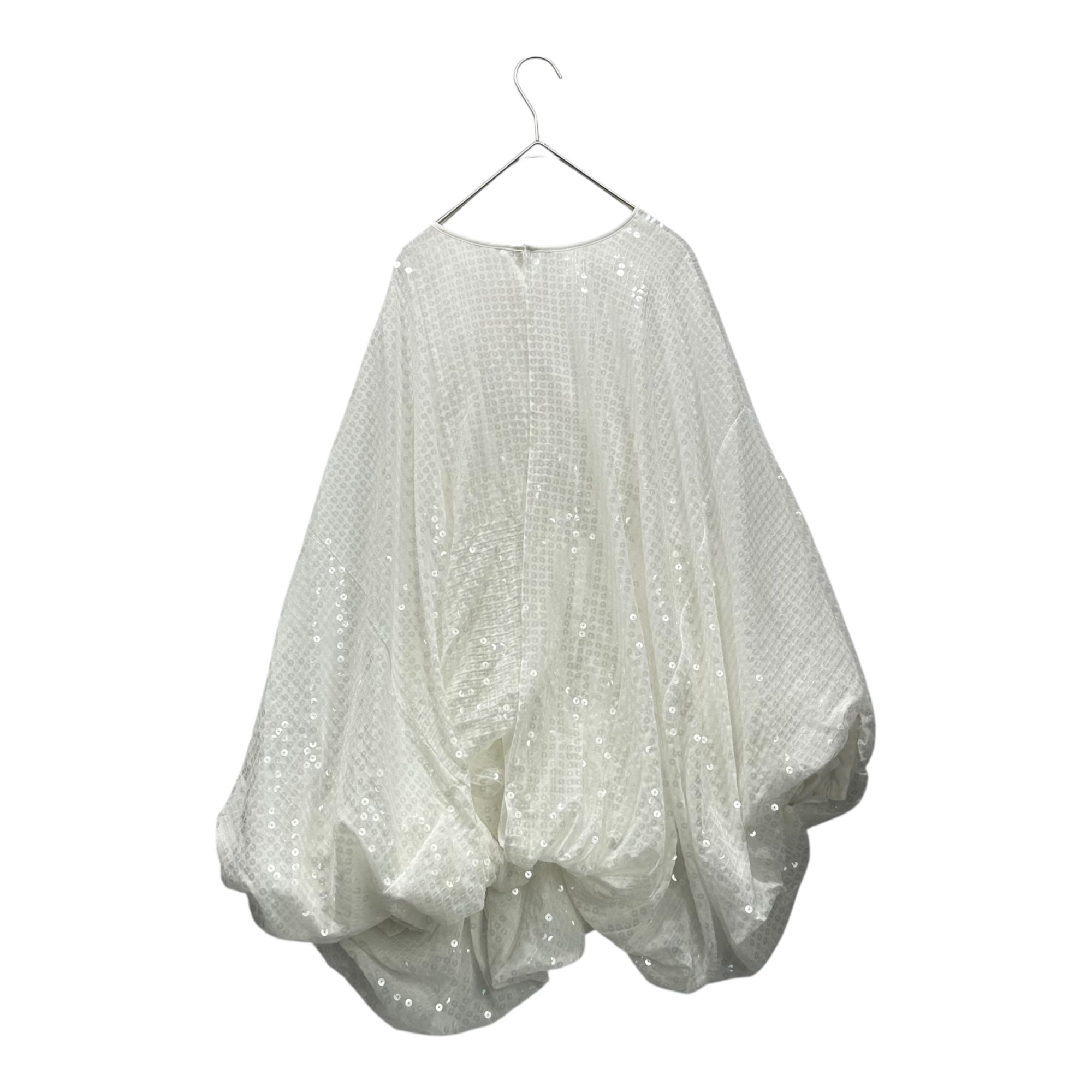 JUNYA WATANABE COMME des GARCONS(ジュンヤワタナベコムデギャルソン) 21SS All-Over Sequined White Blouse オール スパンコール ホワイト ブラウス 表記無(FREE) ホワイト