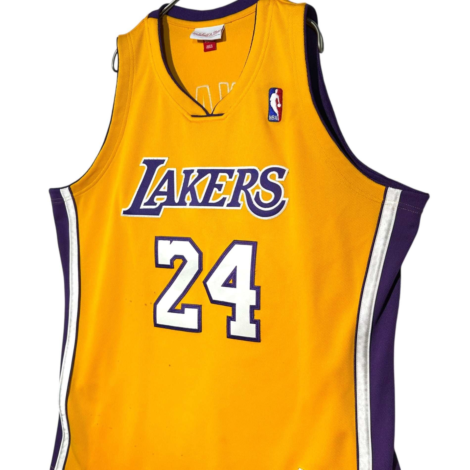 Mitchell & Ness(ミッチェル&ネス) LAKERS 24 Kobe Bryant 2008-09 Hardwood Classics Authentic Jersey コービーブライアン レイカーズ ゲーム シャツ AJY4CP19009-LAL XL イエロー×パープル ノースリーブ
