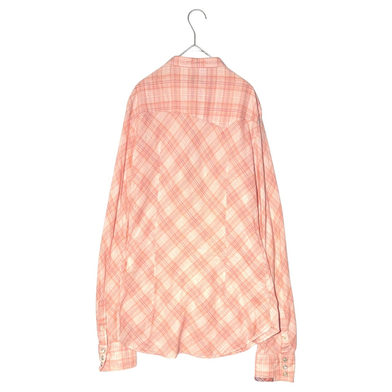 D&G(ディー&ジードルガバドルチェ&ガッバーナ) Western Check Shirt ウエスタン チェック シャツ RS0028/ST055 50(L) ピンク