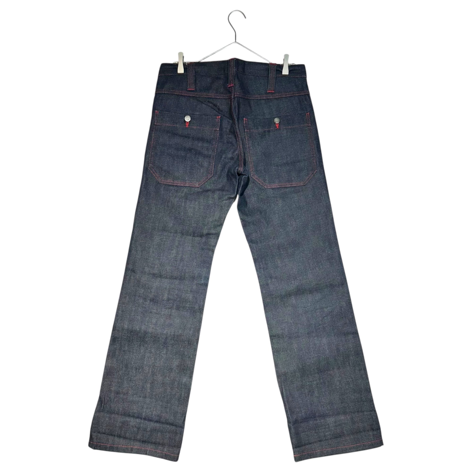 tricot COMME des GARCONS(トリココムデギャルソン) 08SS Red Stitch Straight Denim Pants レッドステッチ ストレート デニム パンツ TA-P031 M インディゴ×レッド AD2007