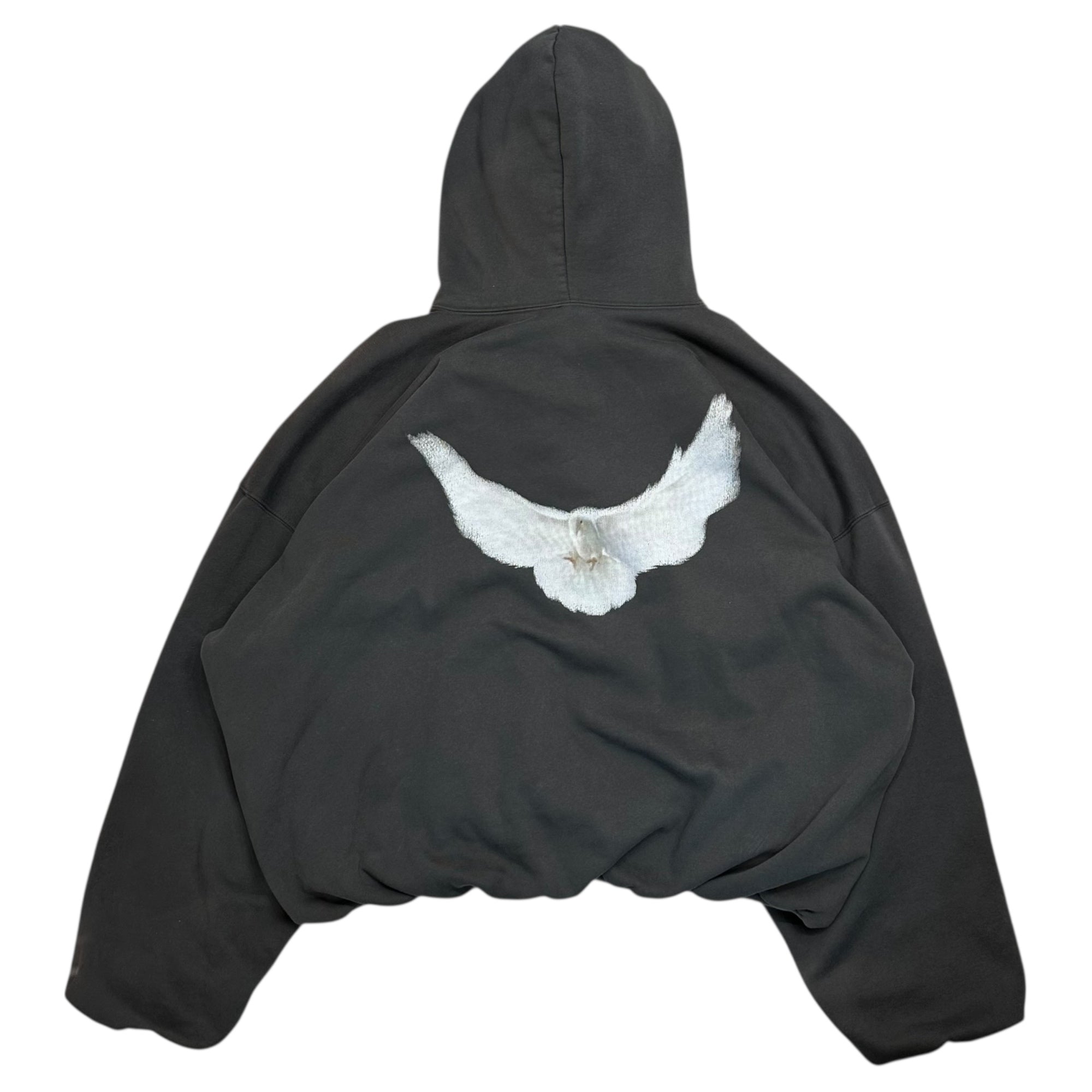 YEEZY×GAP(イージー×ギャップ) Dove Hoodie ロゴ プリント パーカー XL グレー ショート丈