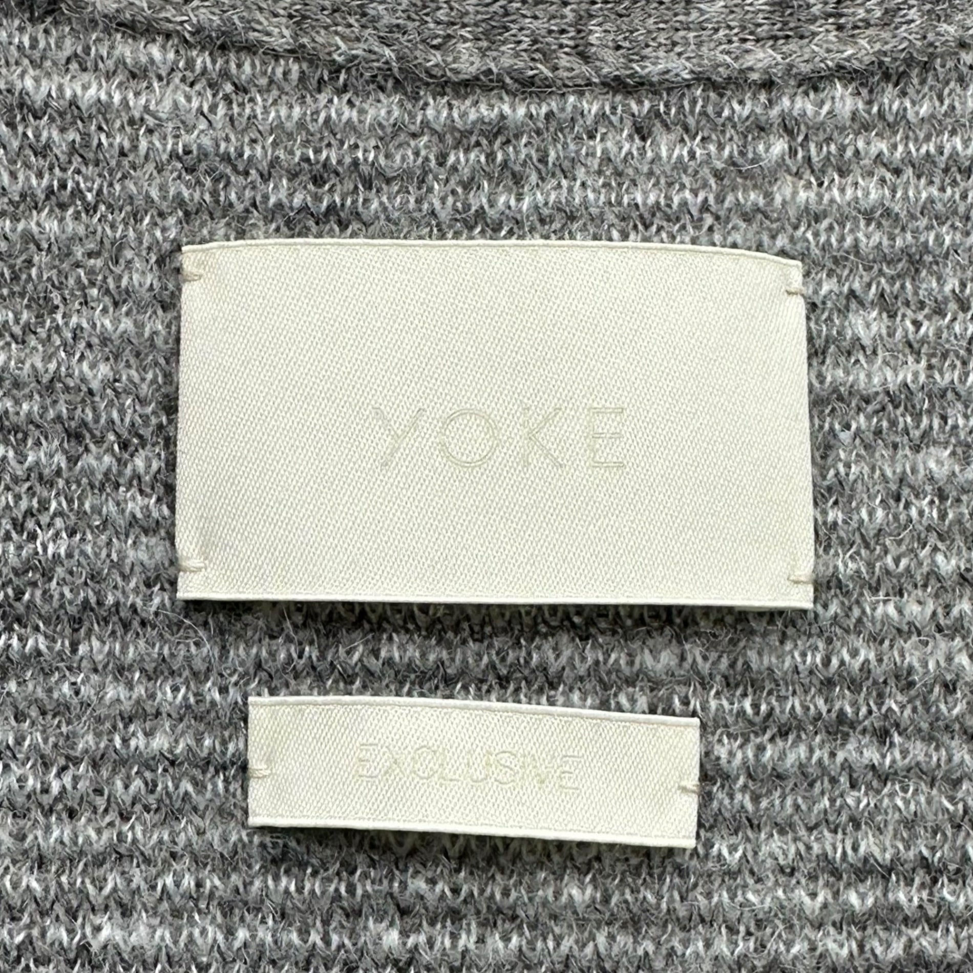 YOKE(ヨーク) 23SS GRADATION JACQUARD CARDIGAN グラデーション ジャガード カーディガン YK23SS0492S-WM 2(M程度) グレー ニット アルパカ 別注