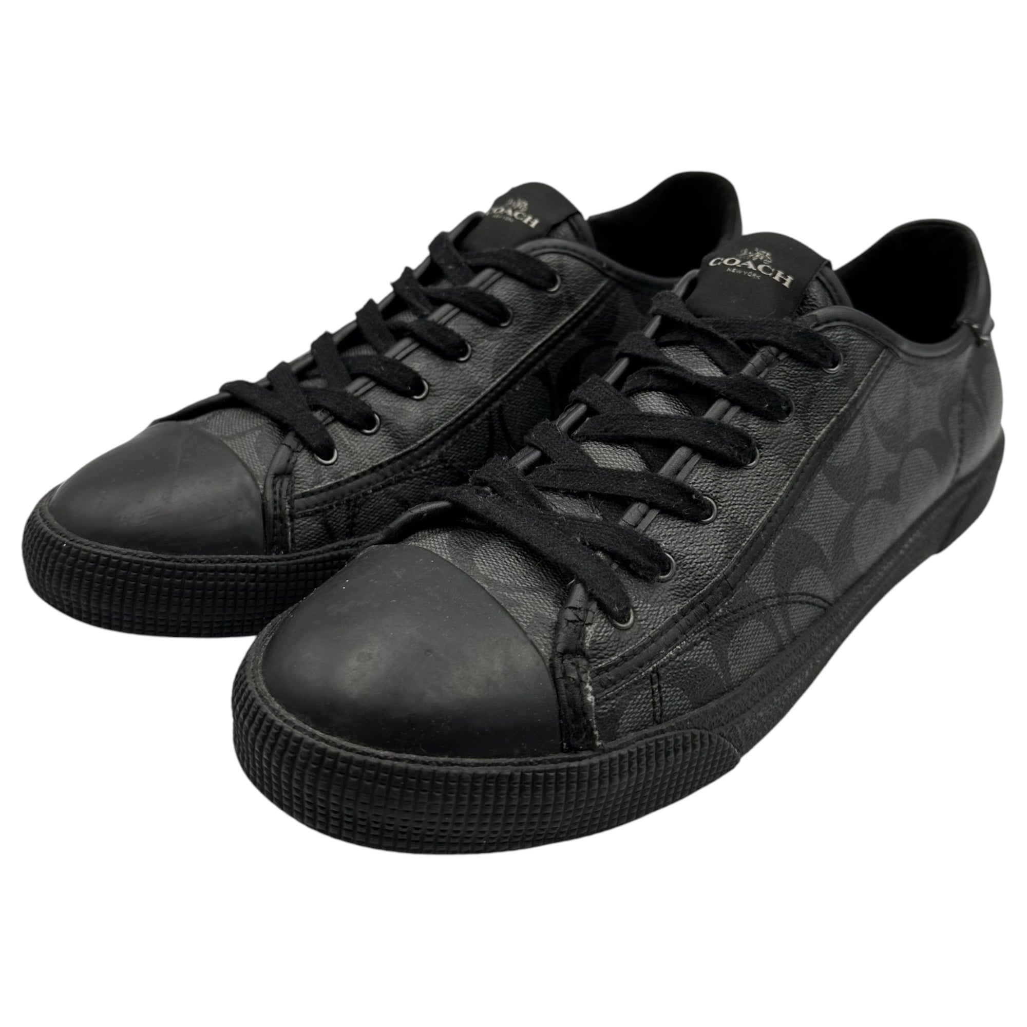 COACH(コーチ) Signature Low-Top Sneakers シグネチャー ローカット スニーカー FG4412 25.5cm グレー×ブラック