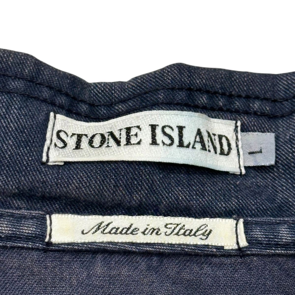 STONE ISLAND(ストーンアイランド) 1995SS Denim Coveralls ガーメントダイ デニム カバーオール 22154M06 L インディゴ 90's 90年代 ヴィンテージ グリーンエッジ