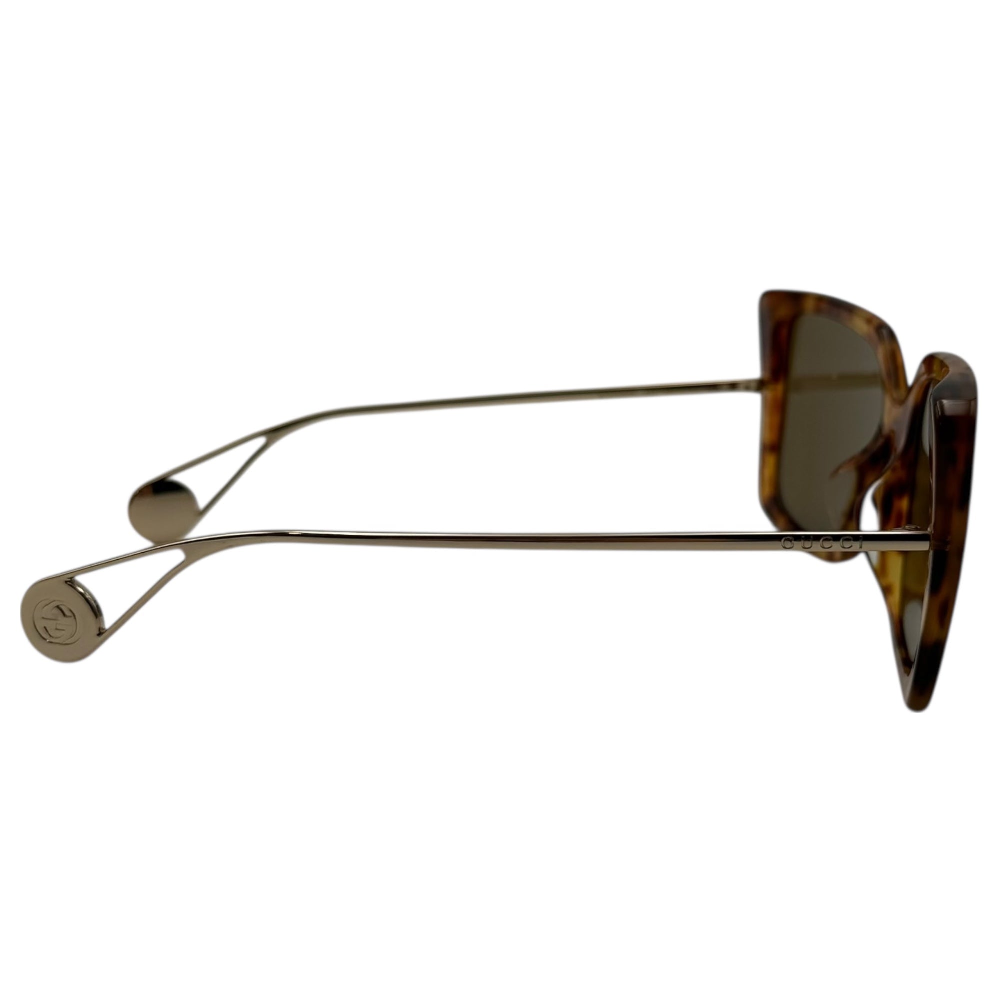 GUCCI(グッチ) Tortoiseshell Butterfly Sunglasses 鼈甲 バタフライ サングラス GG0435SA 54□18-145 ブラウン×ゴールド 眼鏡 メガネ