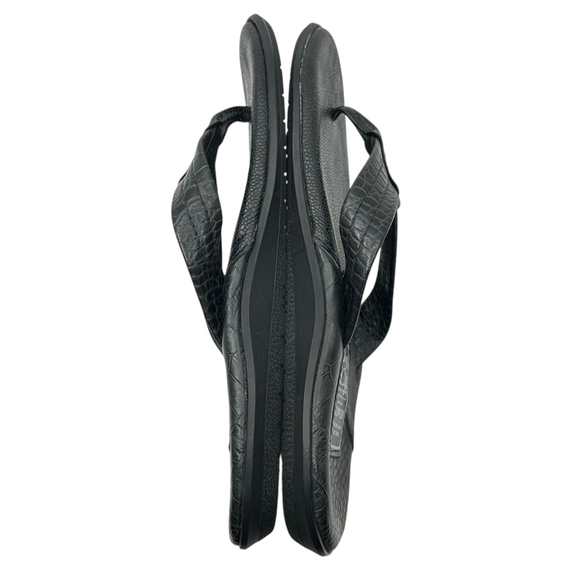 NEIGHBORHOOD×ISLAND SLIPPER(ネイバーフッド×アイランドスリッパ) 23SS NH X ISLAND SLIPPER.LEATHER SANDAL レザー サンダル 231GSISN-FW01 27cm ブラック コラボ