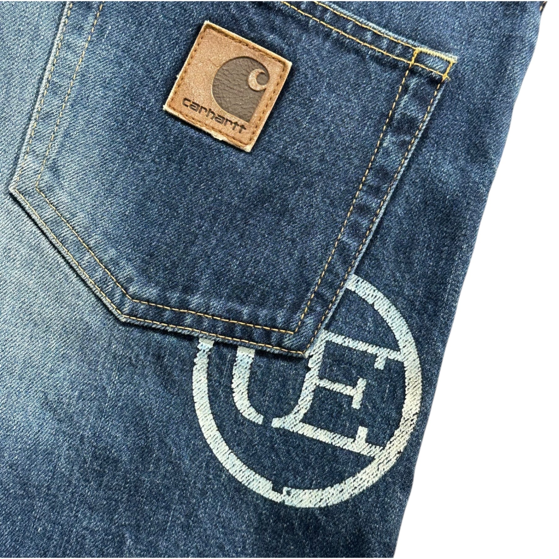 carhartt×uniform experiment (カーハート×ユニフォームエクスペリメント) fragment design Cotton Straight Denim Pants フラグメント デザイン コットン ストレート デニム パンツ UE-123133 W30 インディゴ