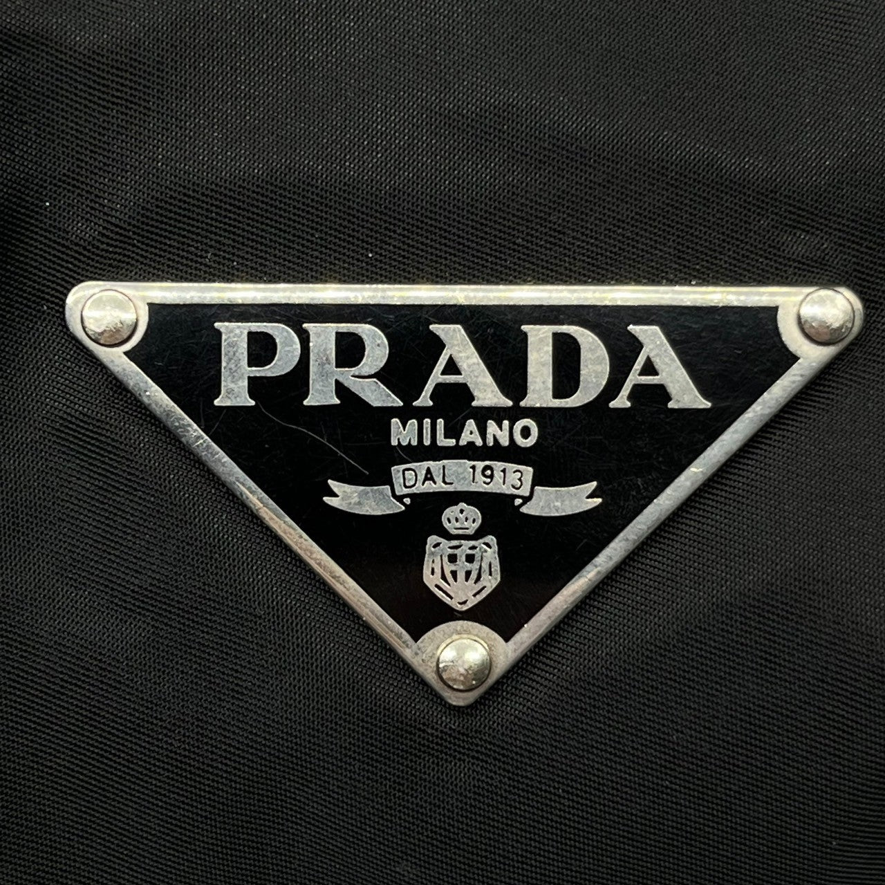 PRADA(プラダ) 90's~ Nylon leather one-shoulder bag ナイロン レザー ワン ショルダー バッグ ブラック ハンド Y2K 三角プレート ロゴ