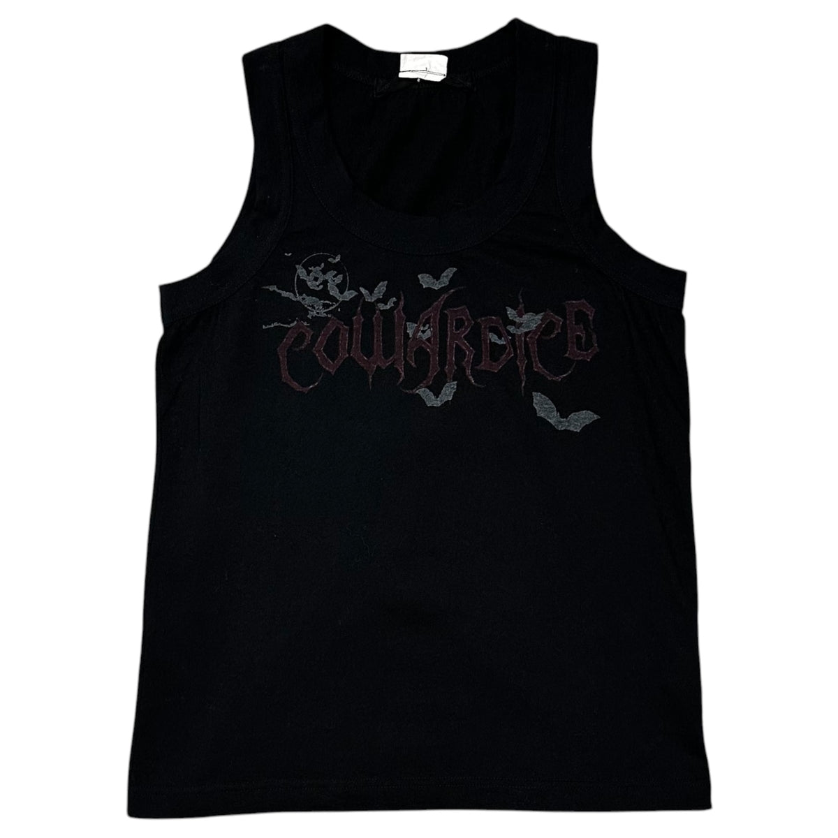 JUNYA WATANABE COMME des GARCONS(ジュンヤワタナベコムデギャルソン) 2006SS COWARDICE Print Tank top プリント タンクトップ JQ-T042 S ブラック×バーガンディー AD2005