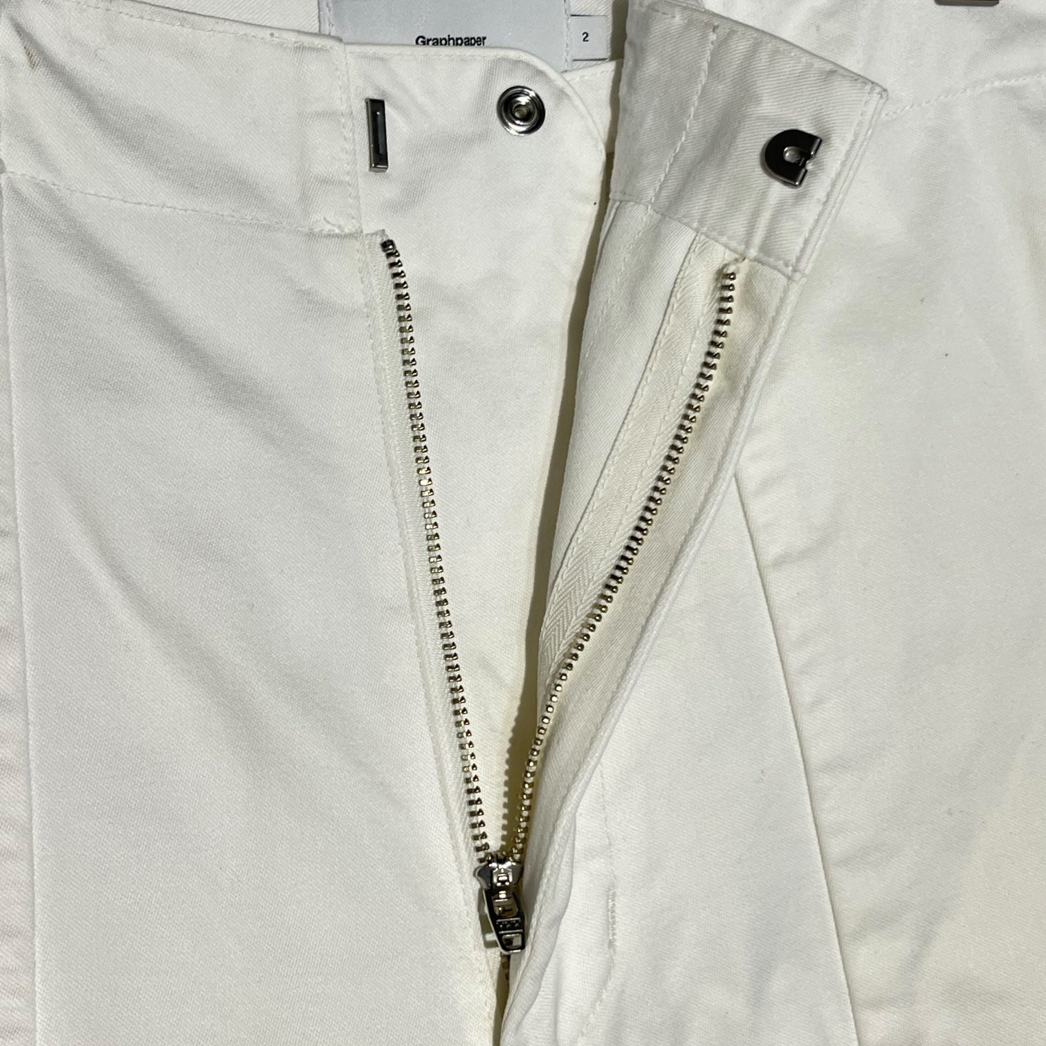 Graphpaper(グラフペーパー) Cotton baker trousers コットン ベイカー トラウザー 2 ホワイト パンツ スラックス