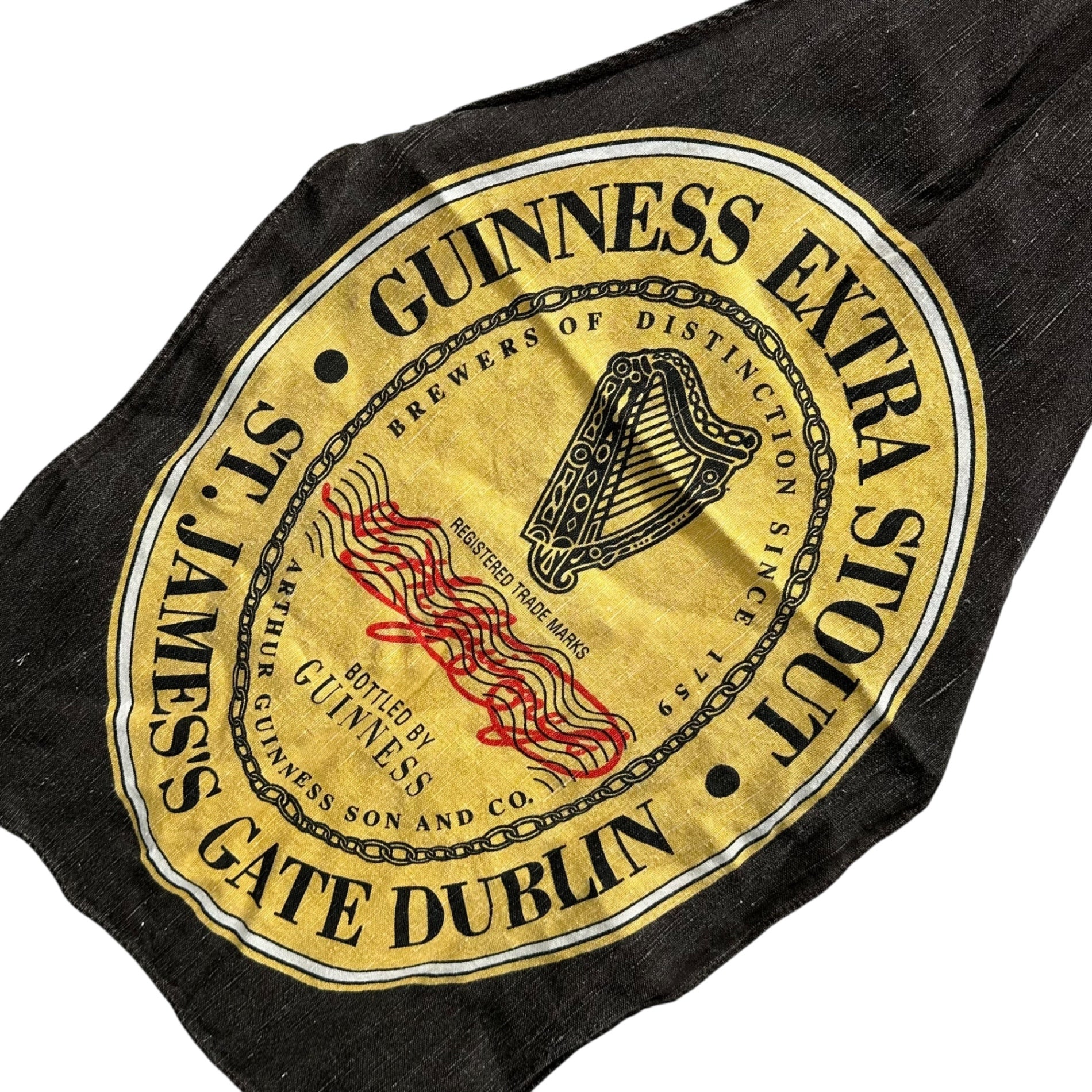 VINTAGE(ヴィンテージ) Ireland Beer Hemp Apron アイルランド ビール 麻 エプロン ブラウン×イエロー
