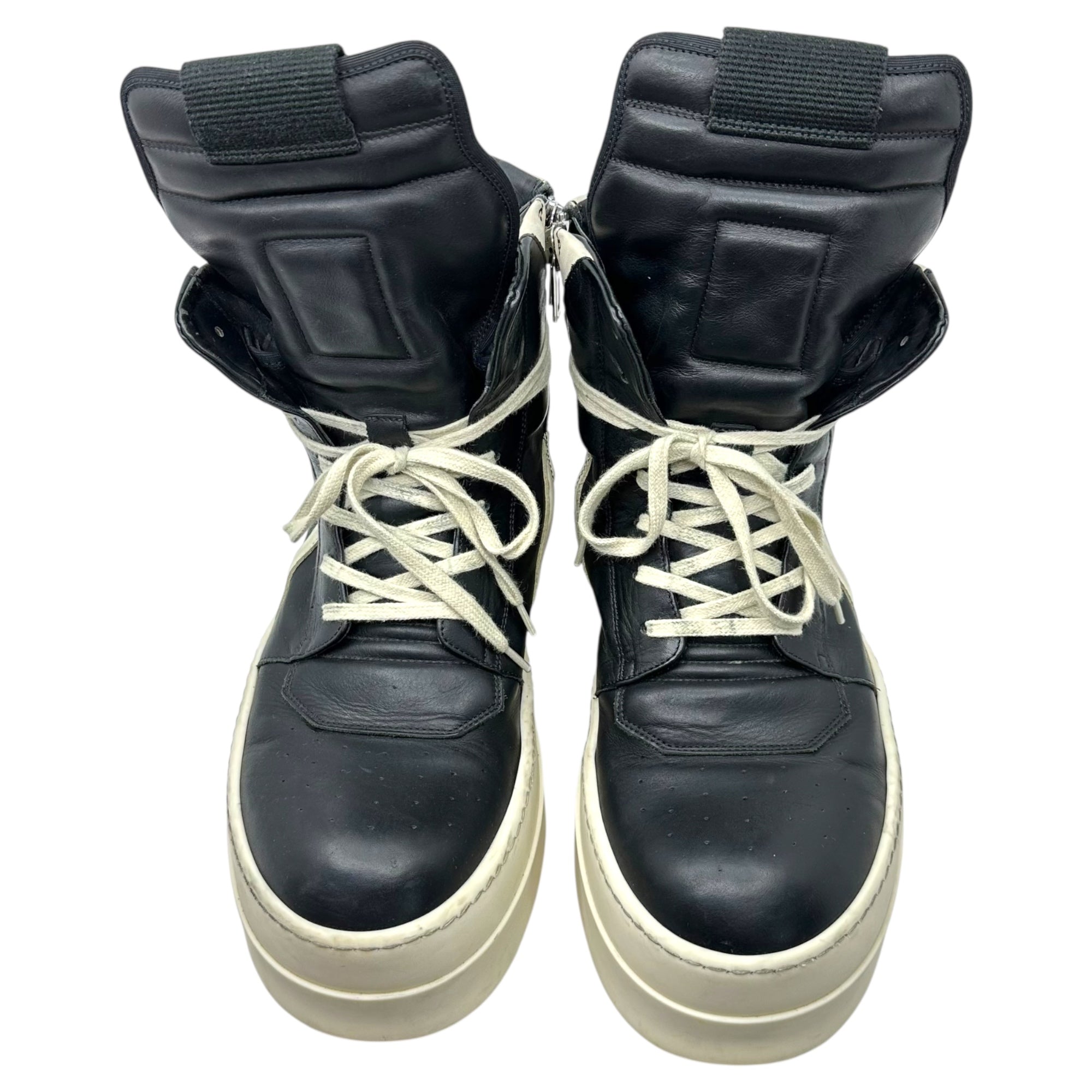 Rick Owens(リックオウエンス) SIDE ZIP HI CUT SNEAKER サイドジップ ハイカット スニーカー 54060 44(28.0cm程度) ブラック×ホワイト