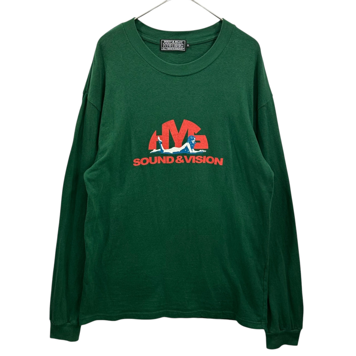 HYSTERIC GLAMOUR(ヒステリックグラマー) HYSTERIC GIRL PRINT L/S TEE ガール プリント 長袖 Tシャツ 0223CL04 S グリーン