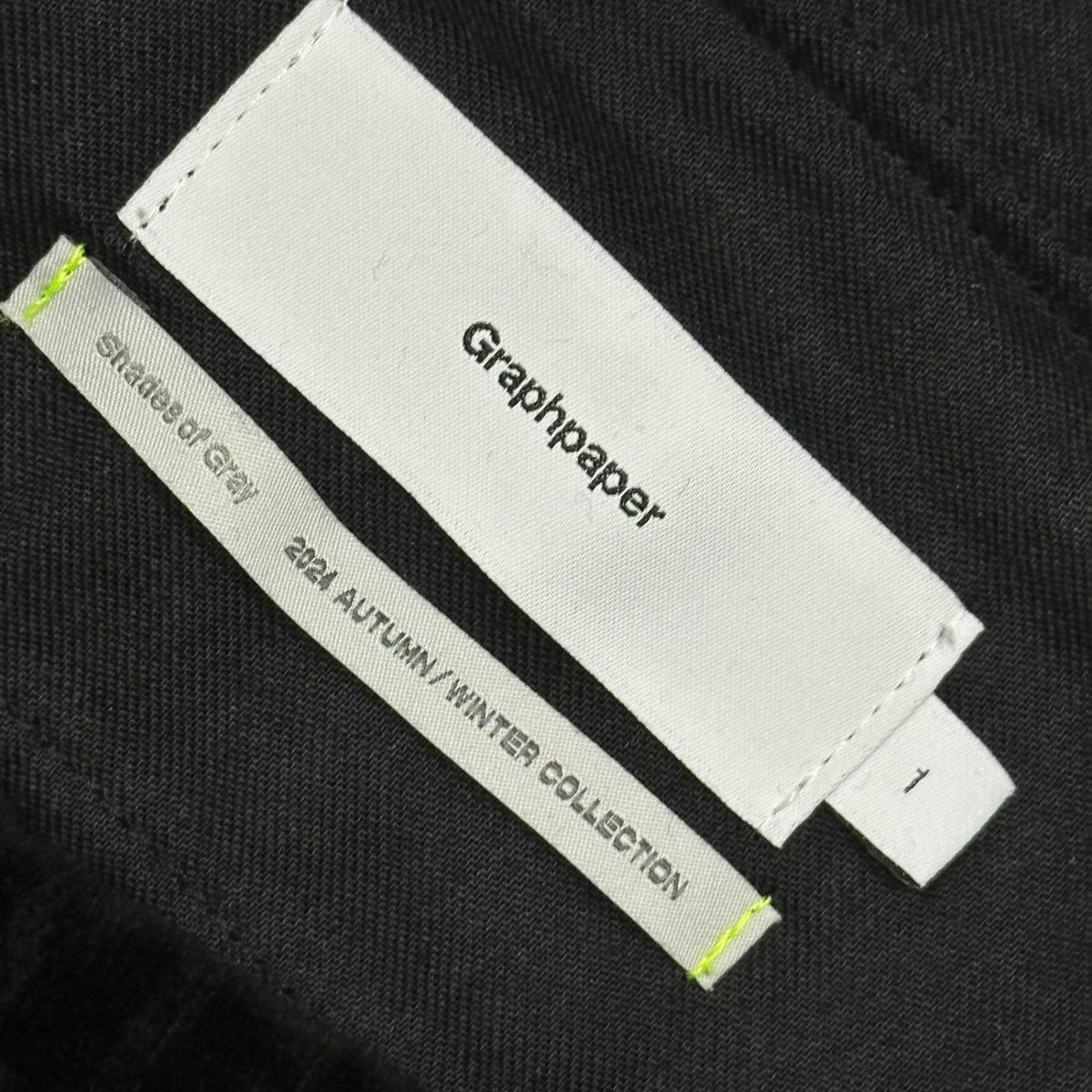 Graphpaper(グラフペーパー) 2024AW Compact Velour Easy Pants コンパクト ベロア イージー パンツ GM243-70292 1 ブラック