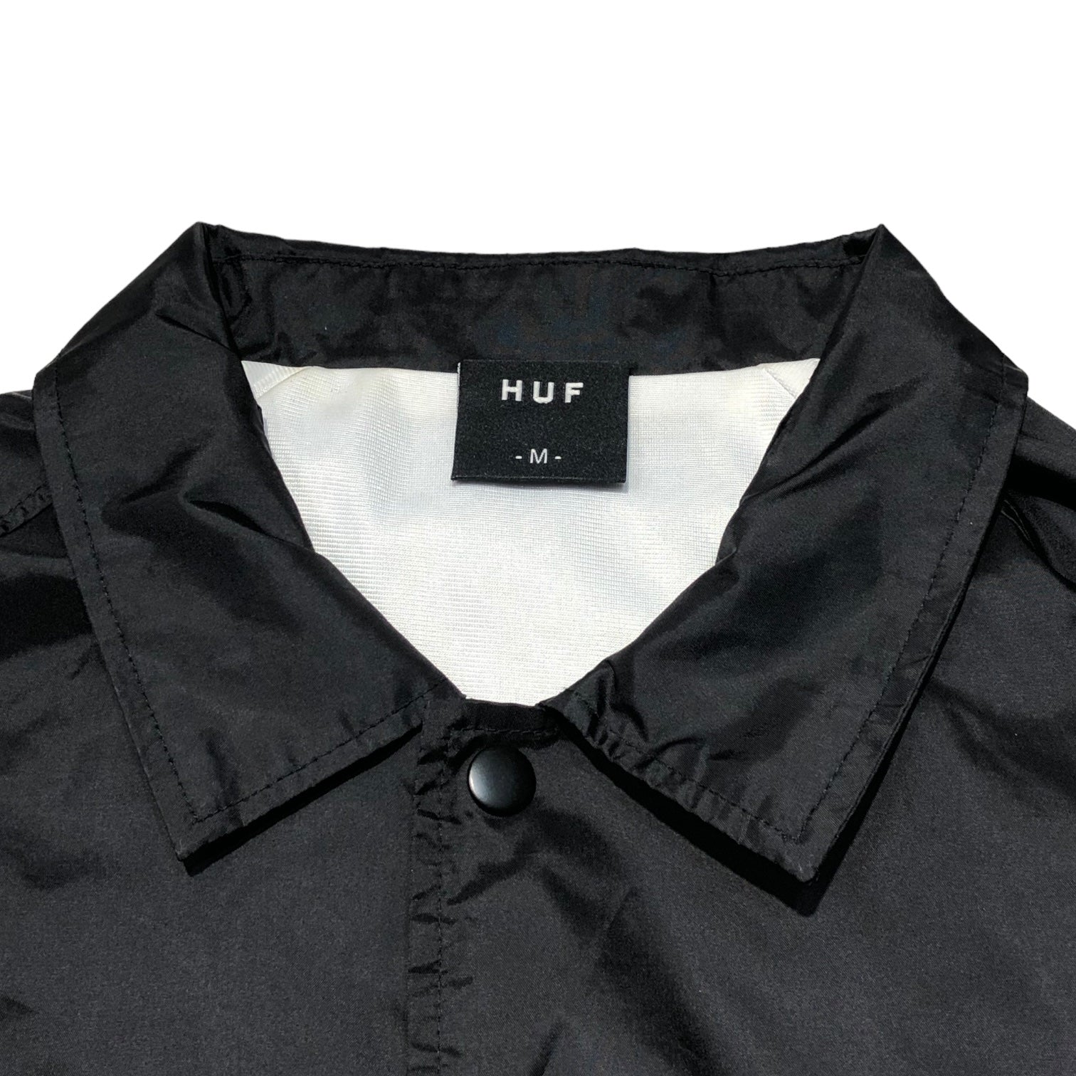 HUF(ハフ) back logo coach jacket バックロゴ コーチ ジャケット M ブラック