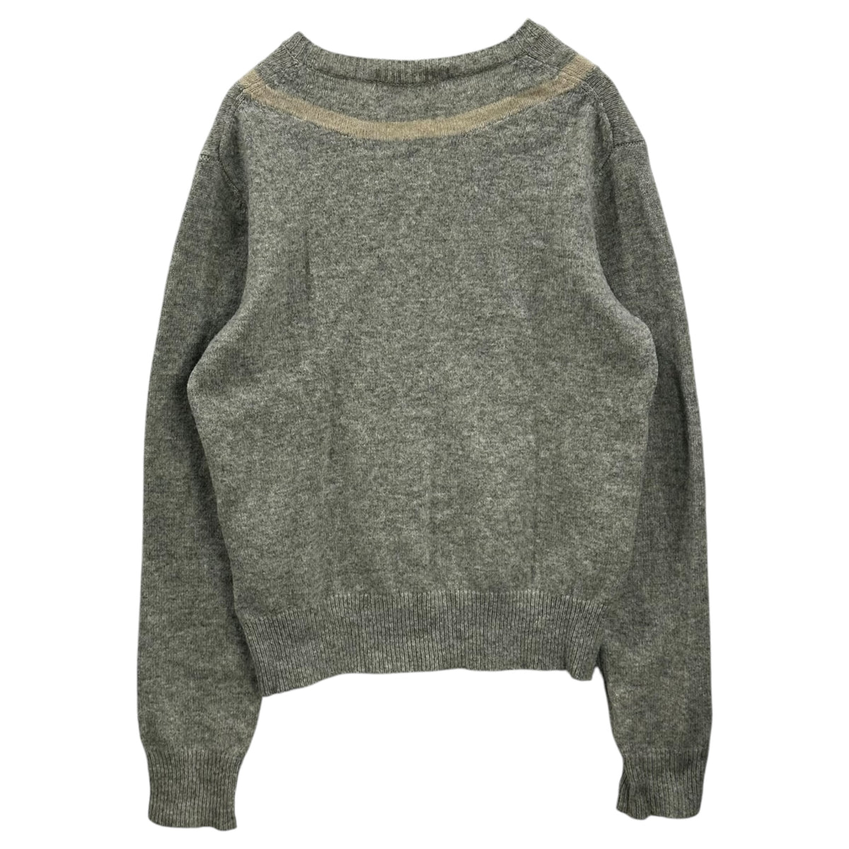 robe de chambre COMME des GARCONS(ローブドシャンブルコムデギャルソン) 1997AW Wool Cardigan with Collar Line 襟ライン ウール カーディガン RN-040020 FREE グレー AD1997