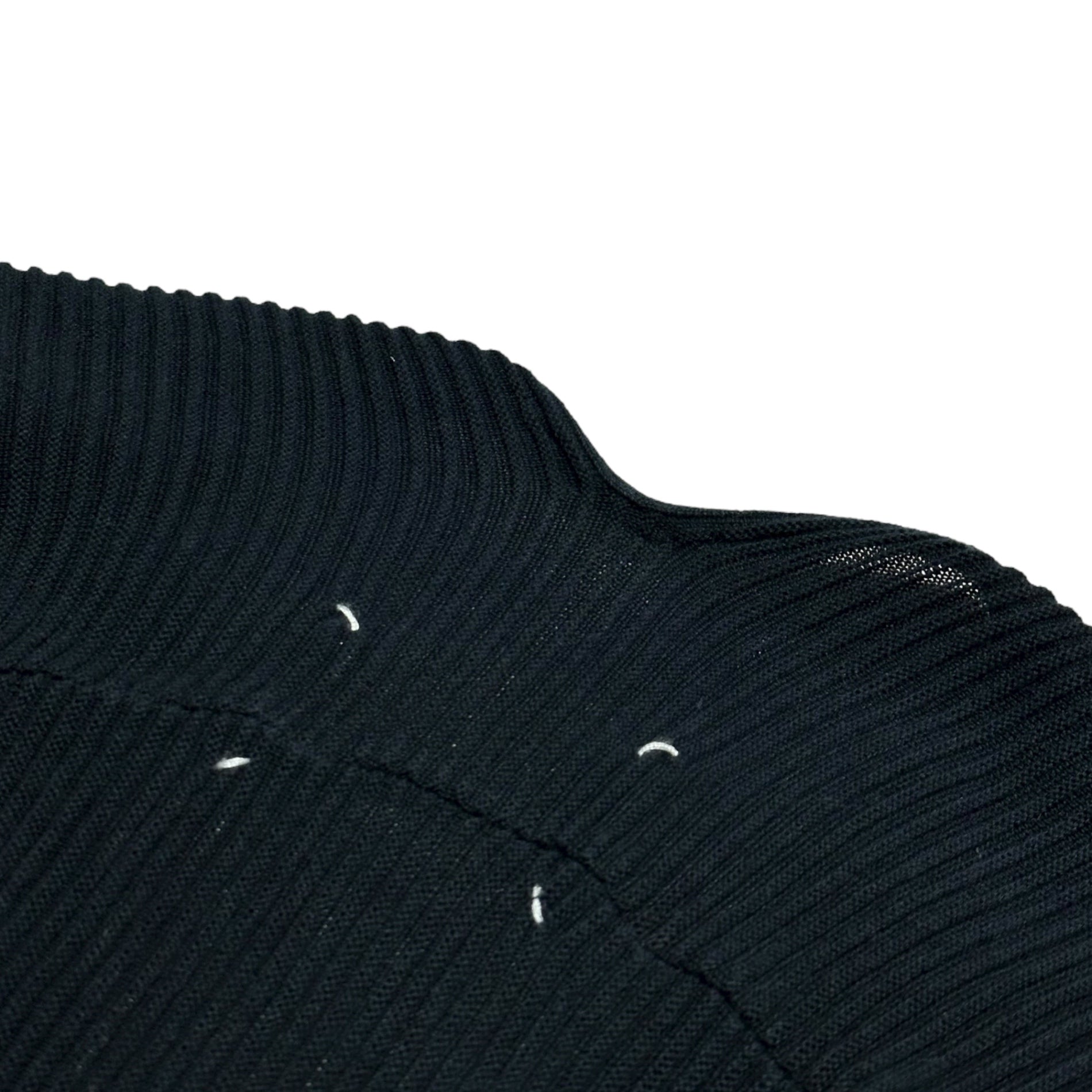 MAISON MARGIELA(メゾンマルジェラ) V-neck Ribbed Knit Cardigan Vネック リブ ニット カーディガン 表記無(M程度) ネイビー ①ライン